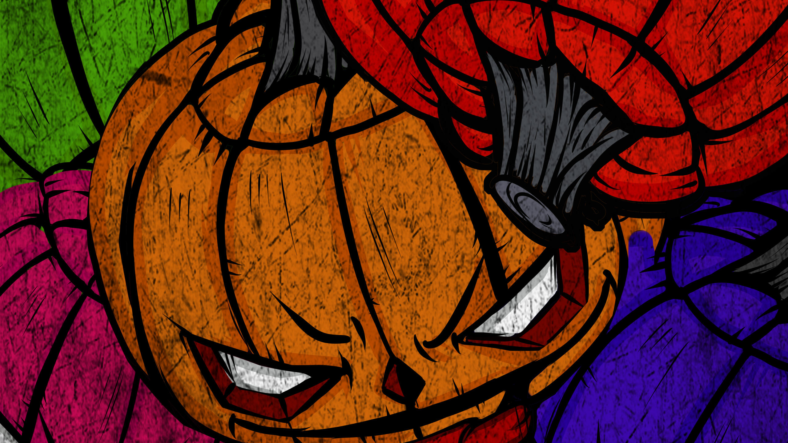 Обои арт, мультфильм, живопись, стекло, искусство в разрешении 2560x1440