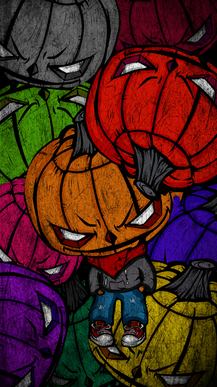 Обои арт, мультфильм, живопись, стекло, искусство в разрешении 750x1334