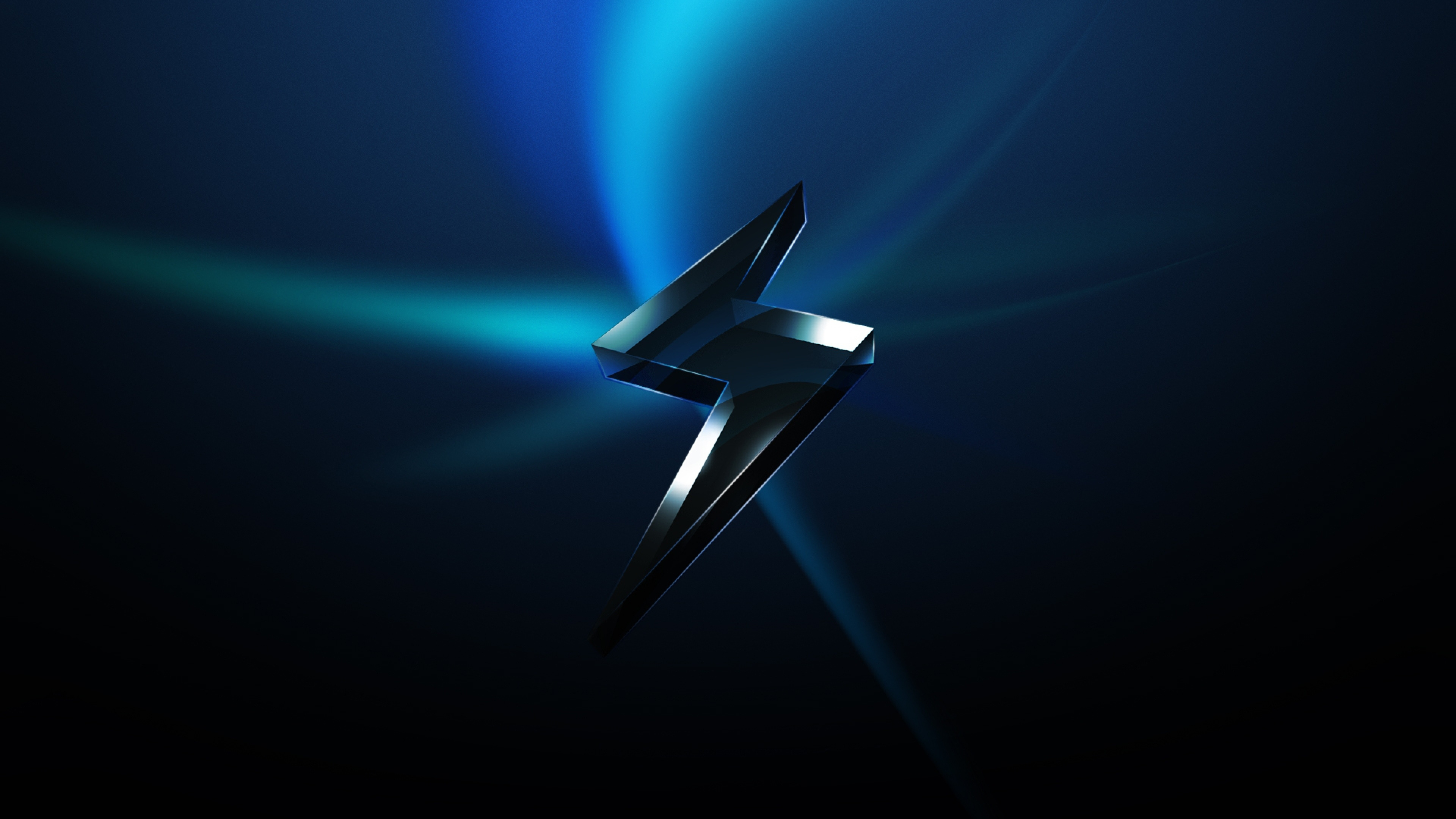 Обои синий, свет, атмосфера, синий цвет, молния в разрешении 3840x2160