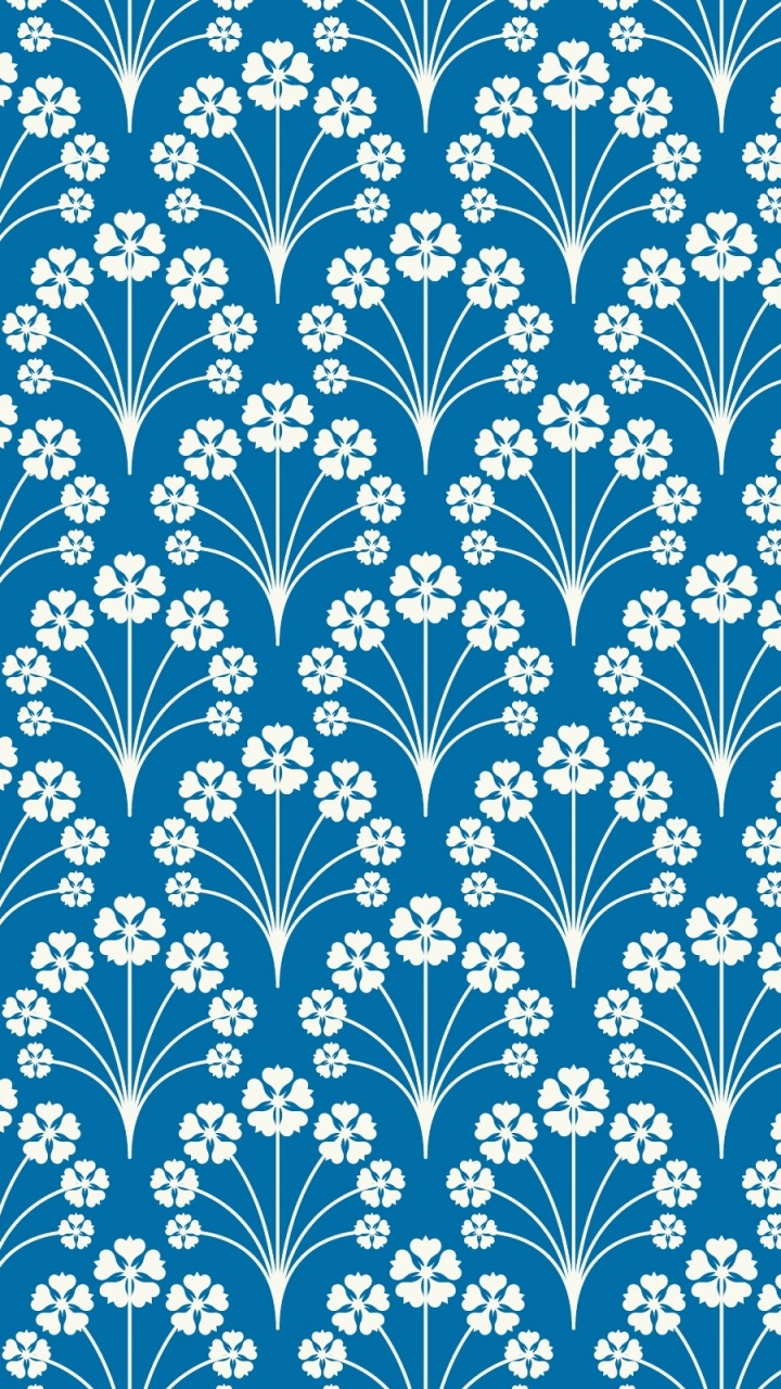 Обои узор, орнамент, гостиная комната, комната, синий в разрешении 720x1280