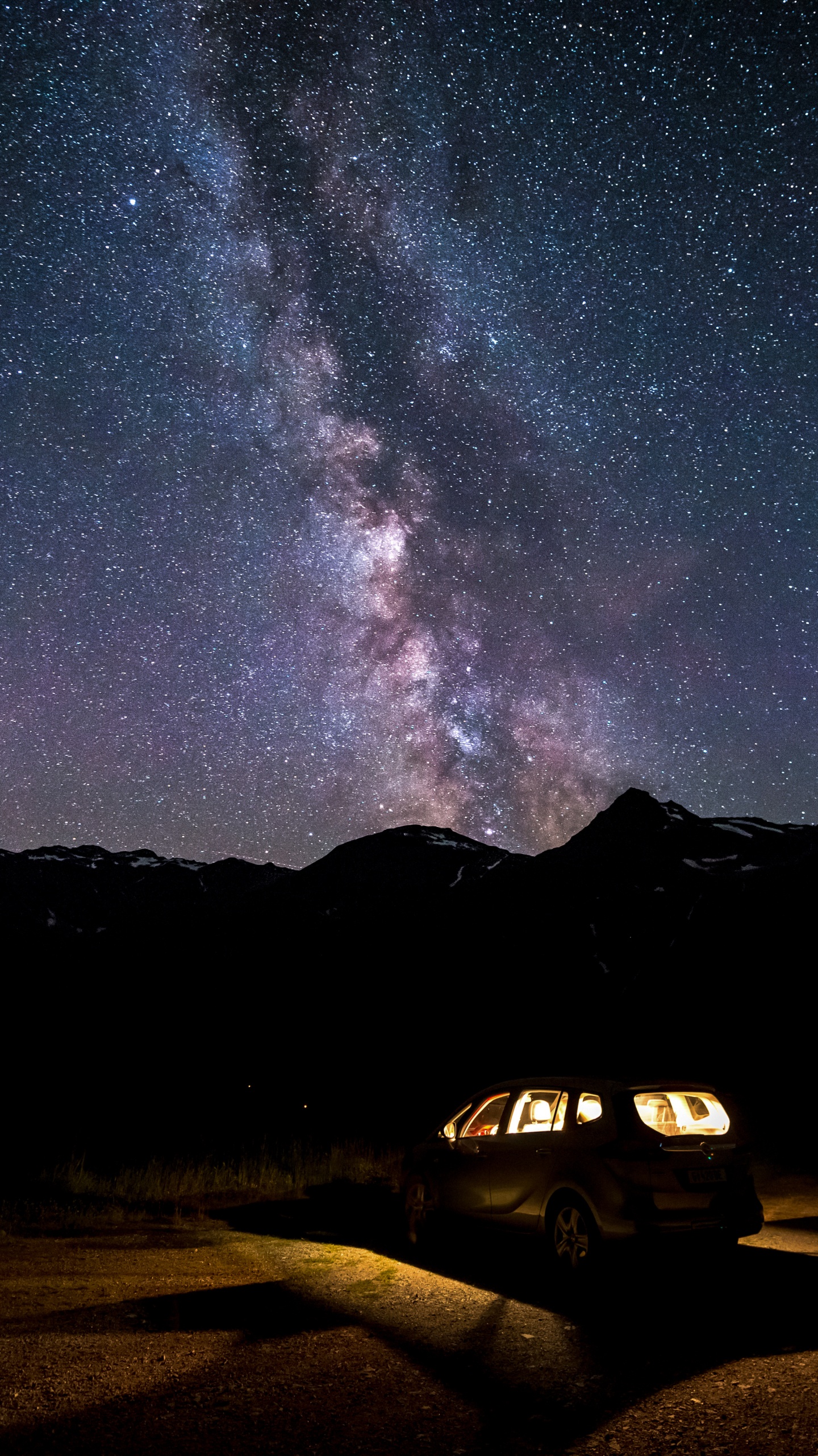 Обои Млечный Путь, звезда, природа, ночь, Галактика в разрешении 1440x2560