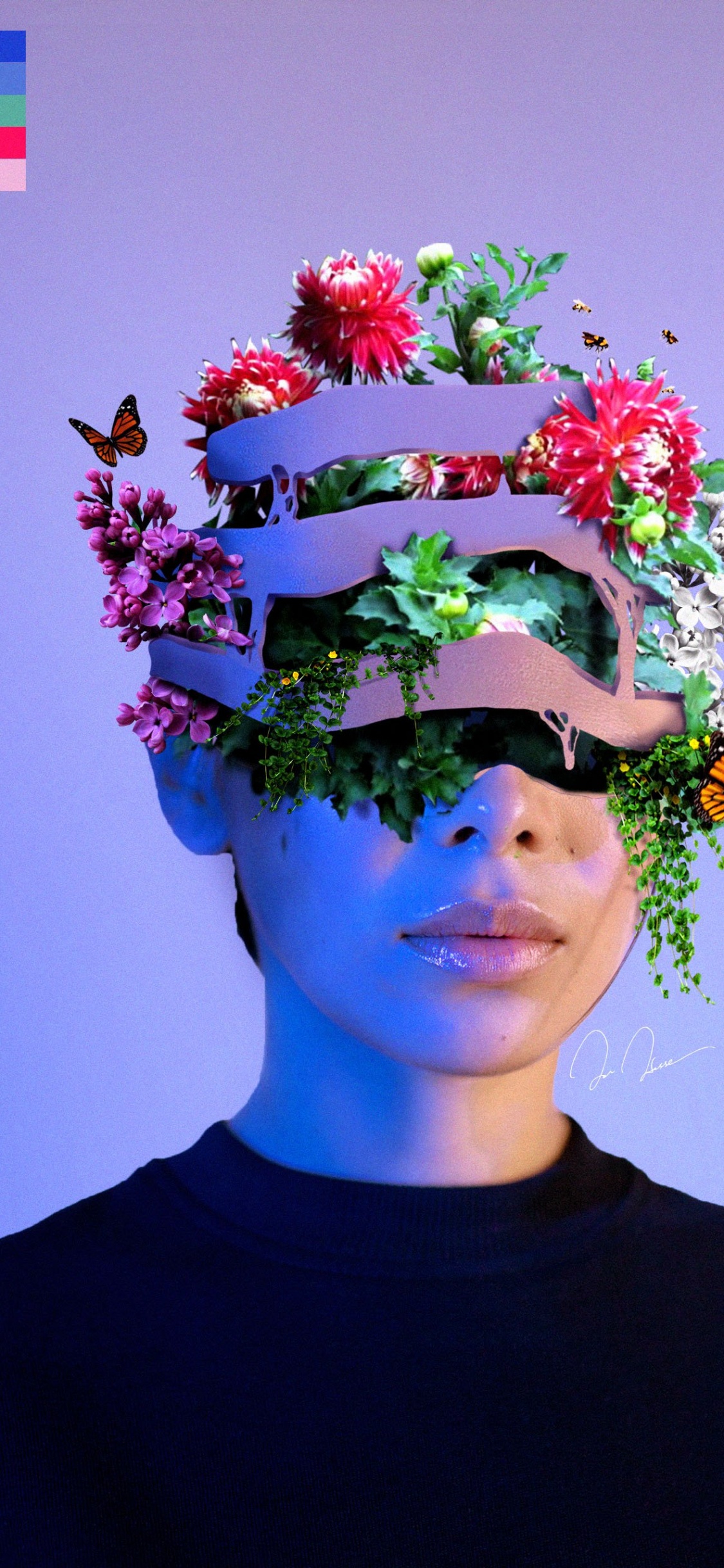 Обои видео резюме, видео-редактор, Рсум, дизайн, цветок в разрешении 1125x2436