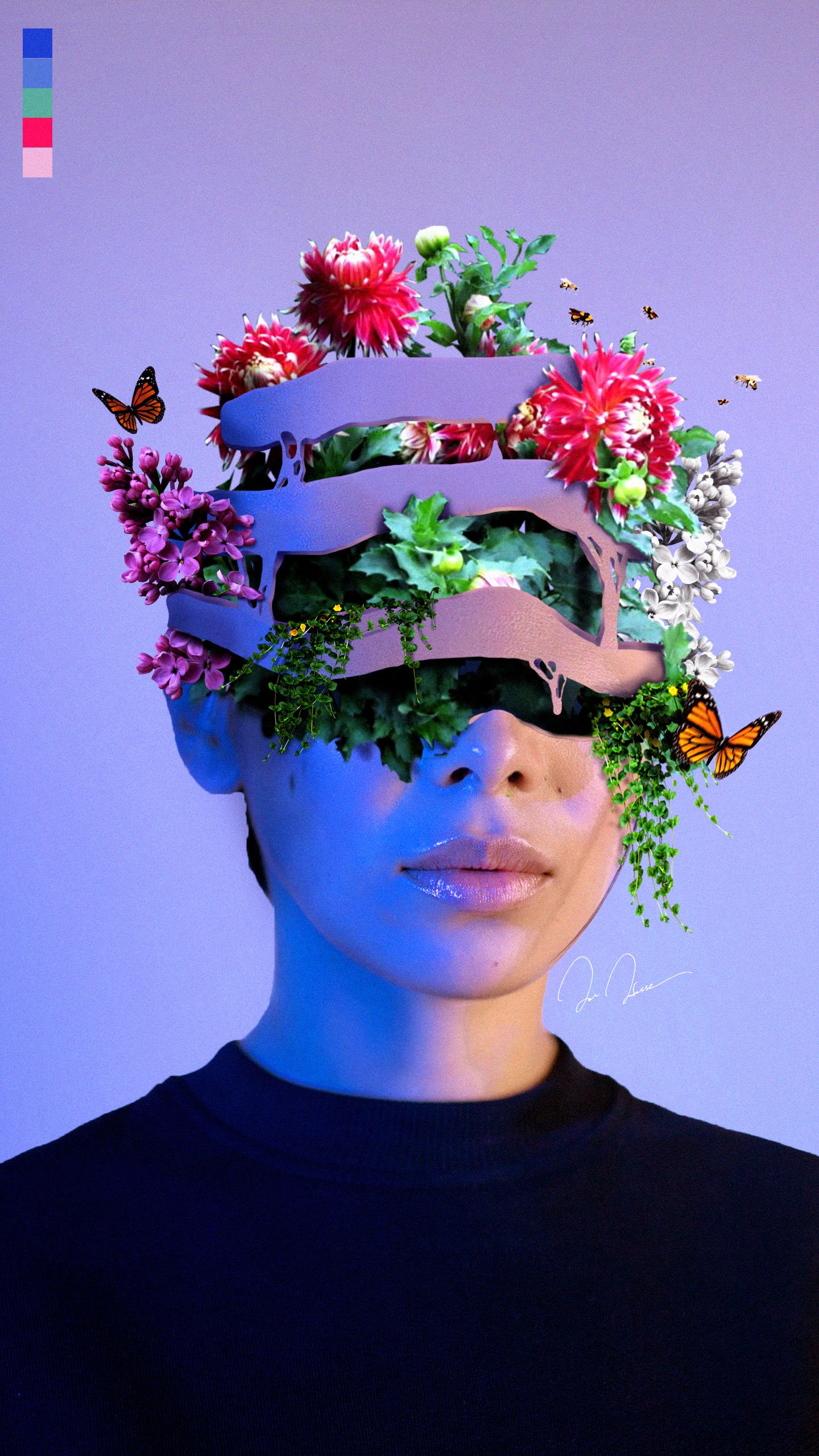 Обои видео резюме, видео-редактор, Рсум, дизайн, цветок в разрешении 1440x2560