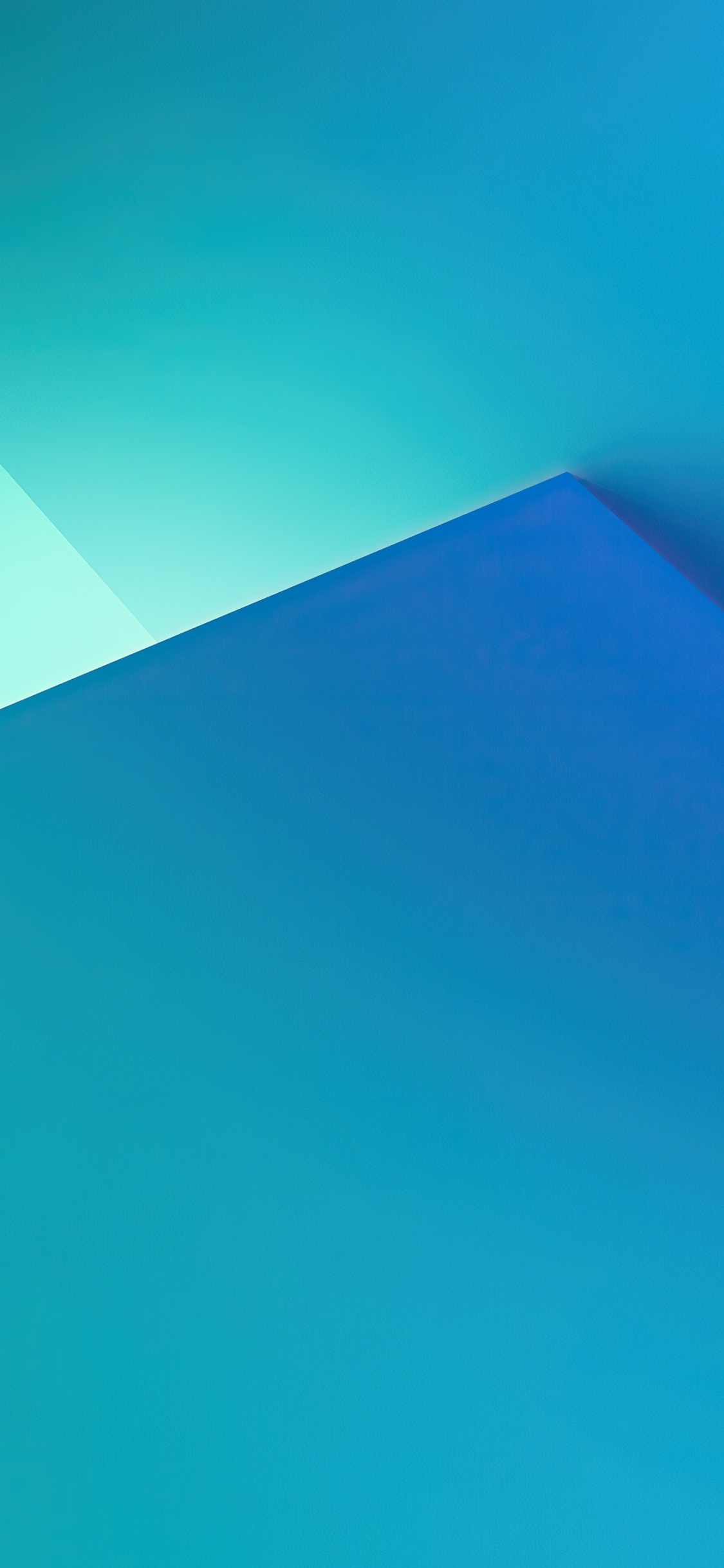 Обои андроид, синий, прямоугольник, склон, Аква в разрешении 1125x2436