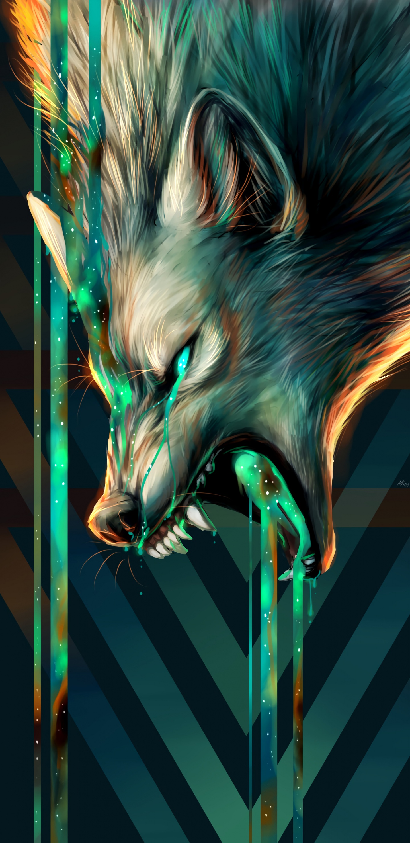 Обои балахон, motorola moto e7 plus, мифическое существо, бакенбарды, арт в разрешении 1440x2960