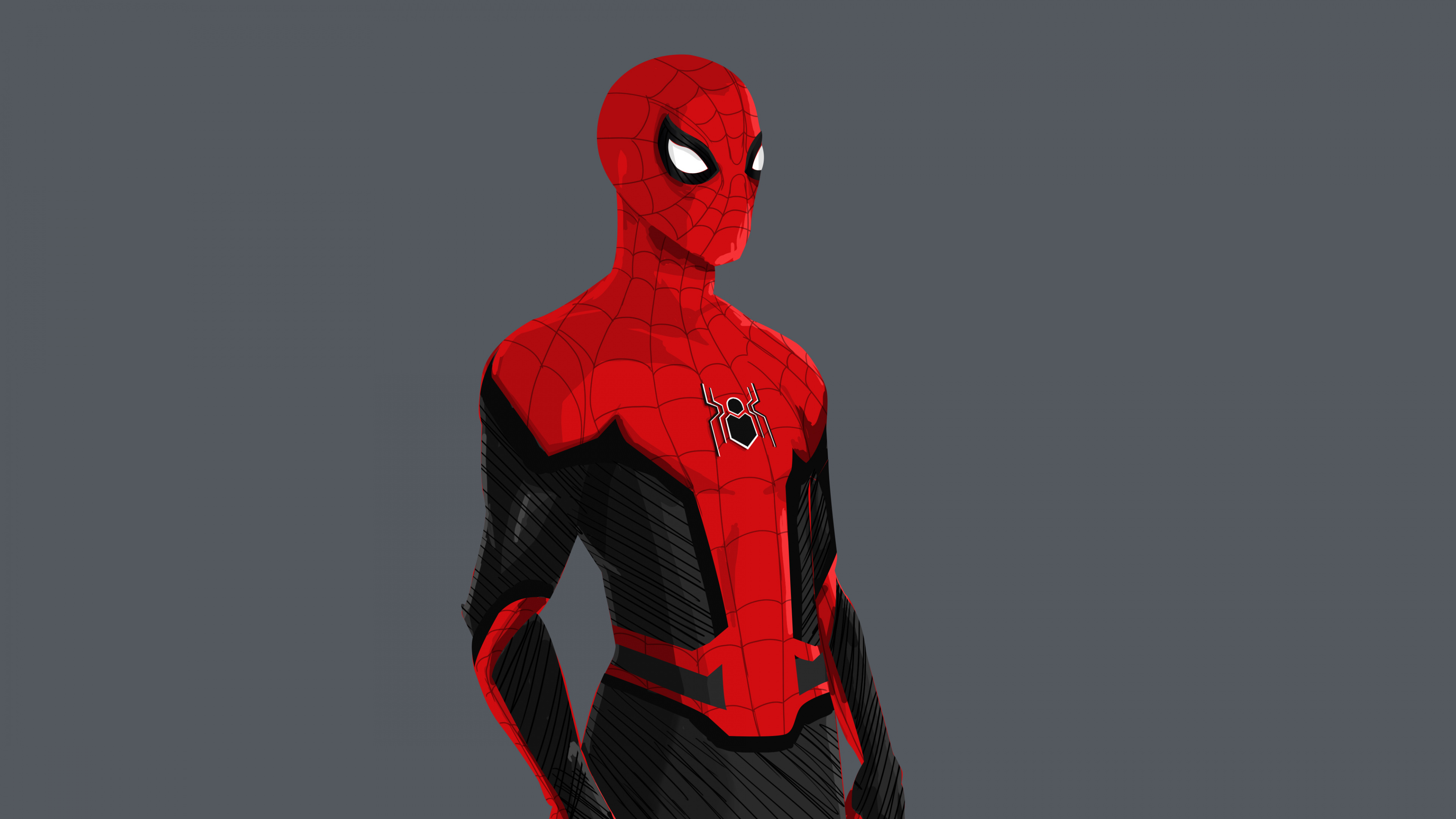 Обои Человек-паук Возвращение домой, арт, концепт арт, человек-паук, супергерой в разрешении 3840x2160