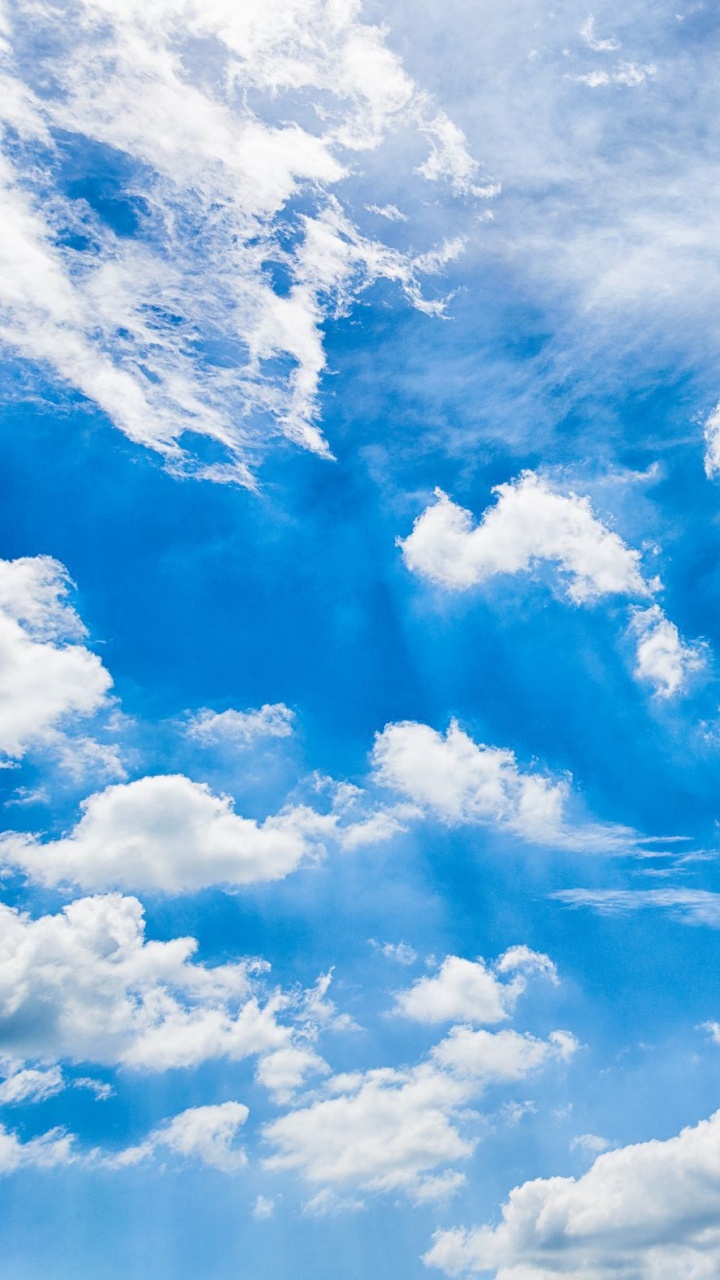 Обои облако, синий, дневное время, кучевое облако, атмосфера в разрешении 720x1280