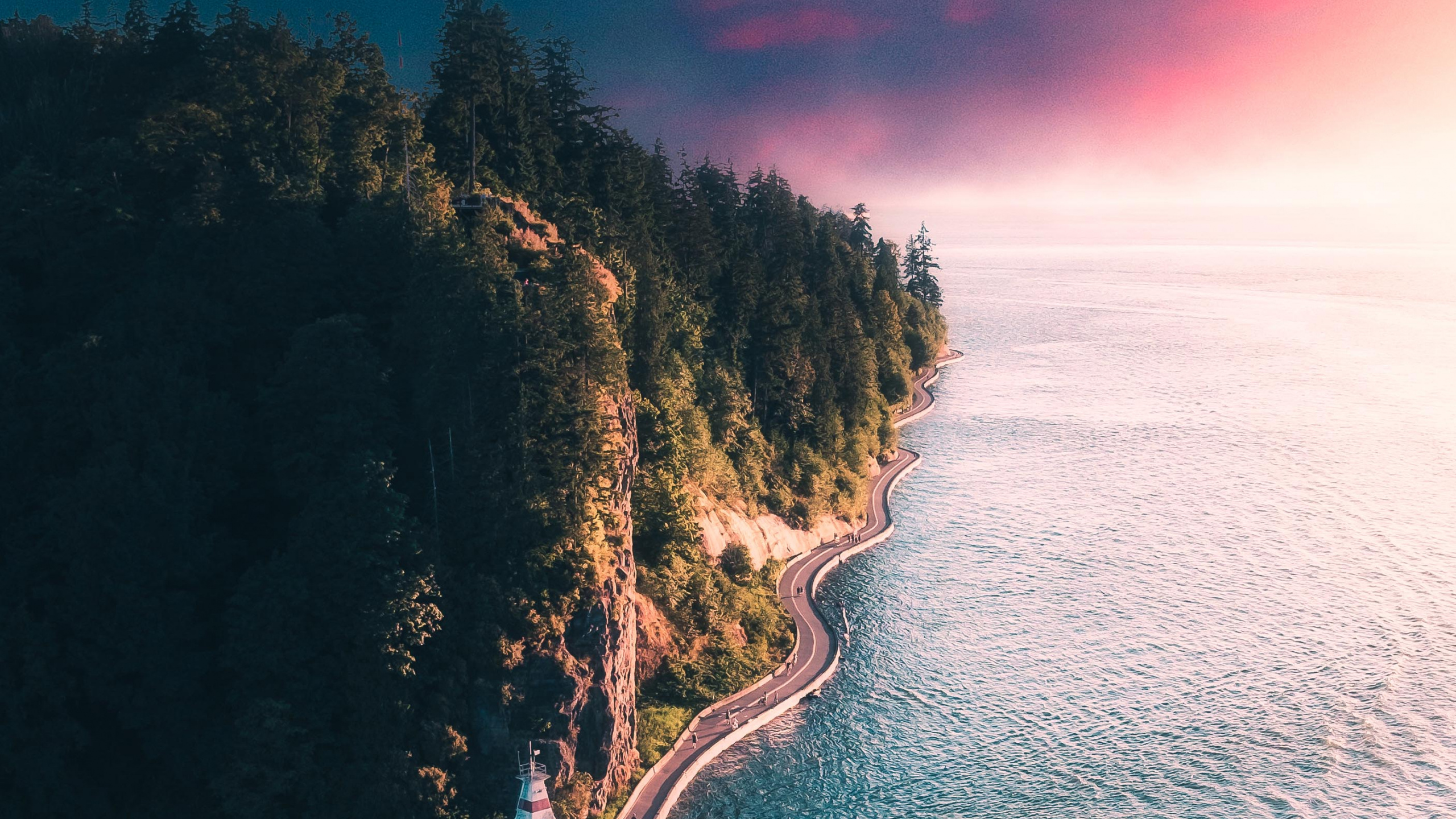 Обои парк Стэнли, Национальный Парк Джаспер Канада, Ванкуверская дамба, в центре Ванкувера, парк в разрешении 2560x1440