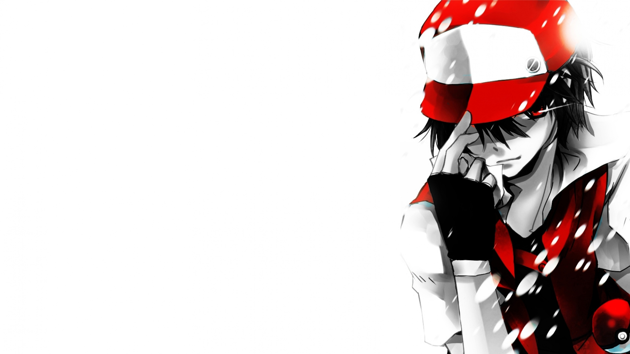 Обои красный цвет, Эш Кетчум, Сайт pokmon HeartGold и других персонажах и многом другом, иллюстрация, вымышленный персонаж в разрешении 2560x1440