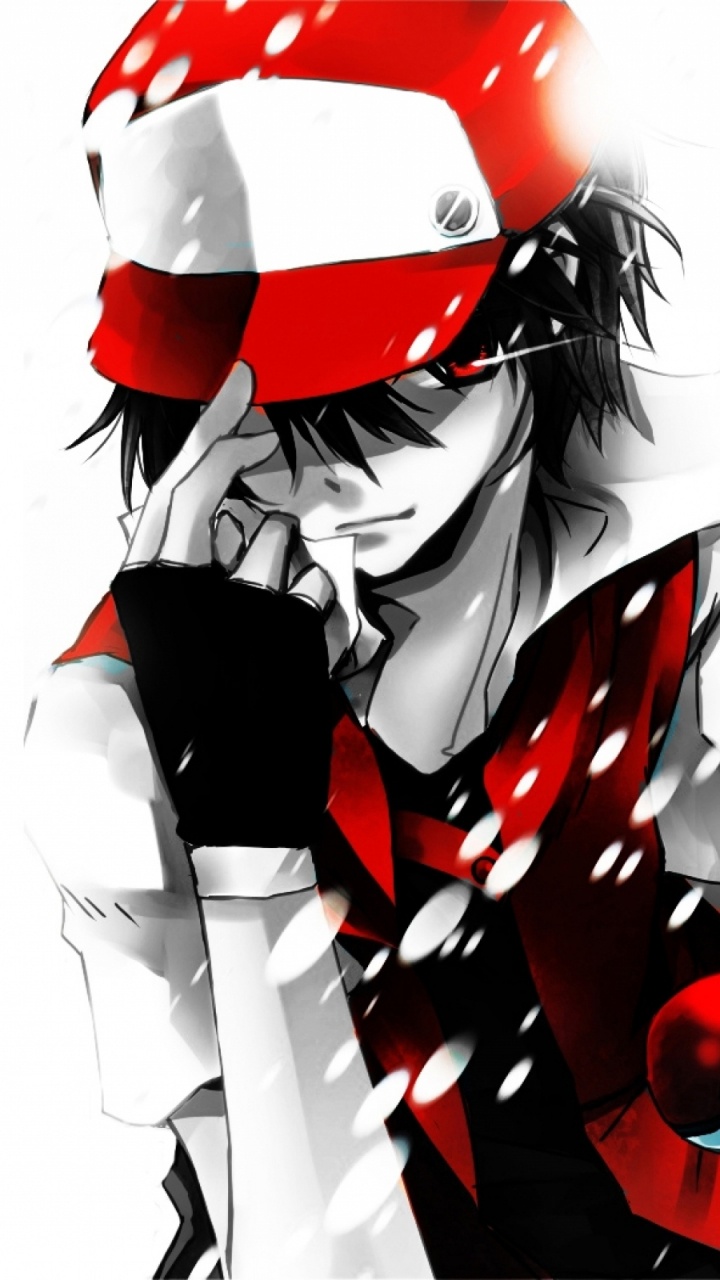 Обои красный цвет, Эш Кетчум, Сайт pokmon HeartGold и других персонажах и многом другом, иллюстрация, вымышленный персонаж в разрешении 720x1280