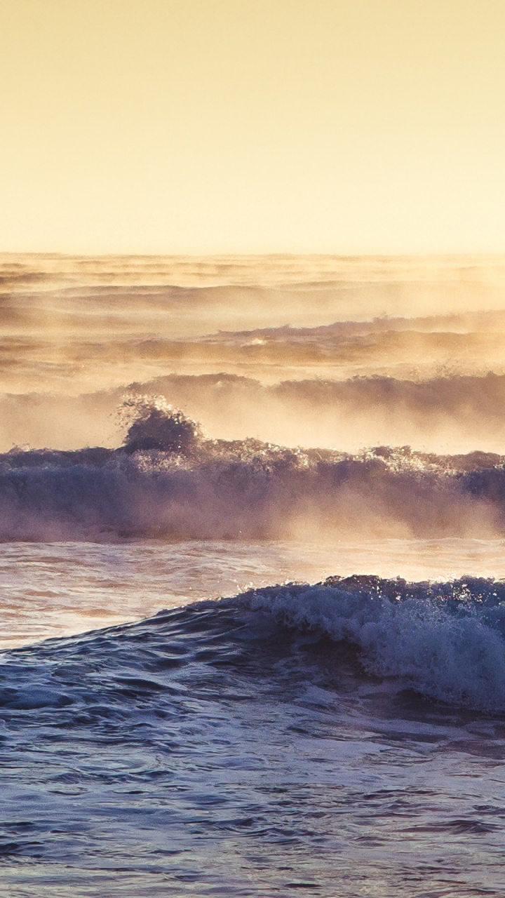 Обои волна, ветровая волна, море, океан, горизонт в разрешении 720x1280