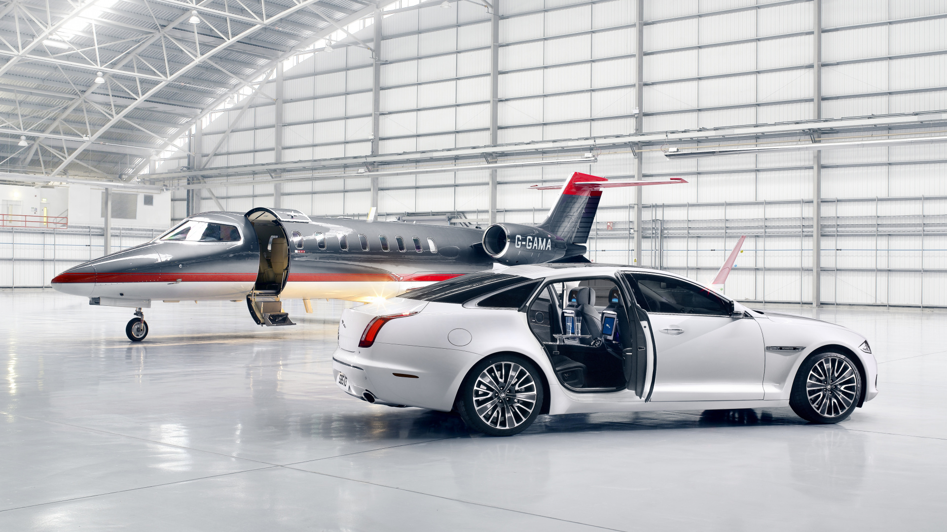 Обои Ягуар XJ в 2012, авто, Авто шоу, спорткар, Ягуар XJ 2013 года Суперспорт в разрешении 1920x1080