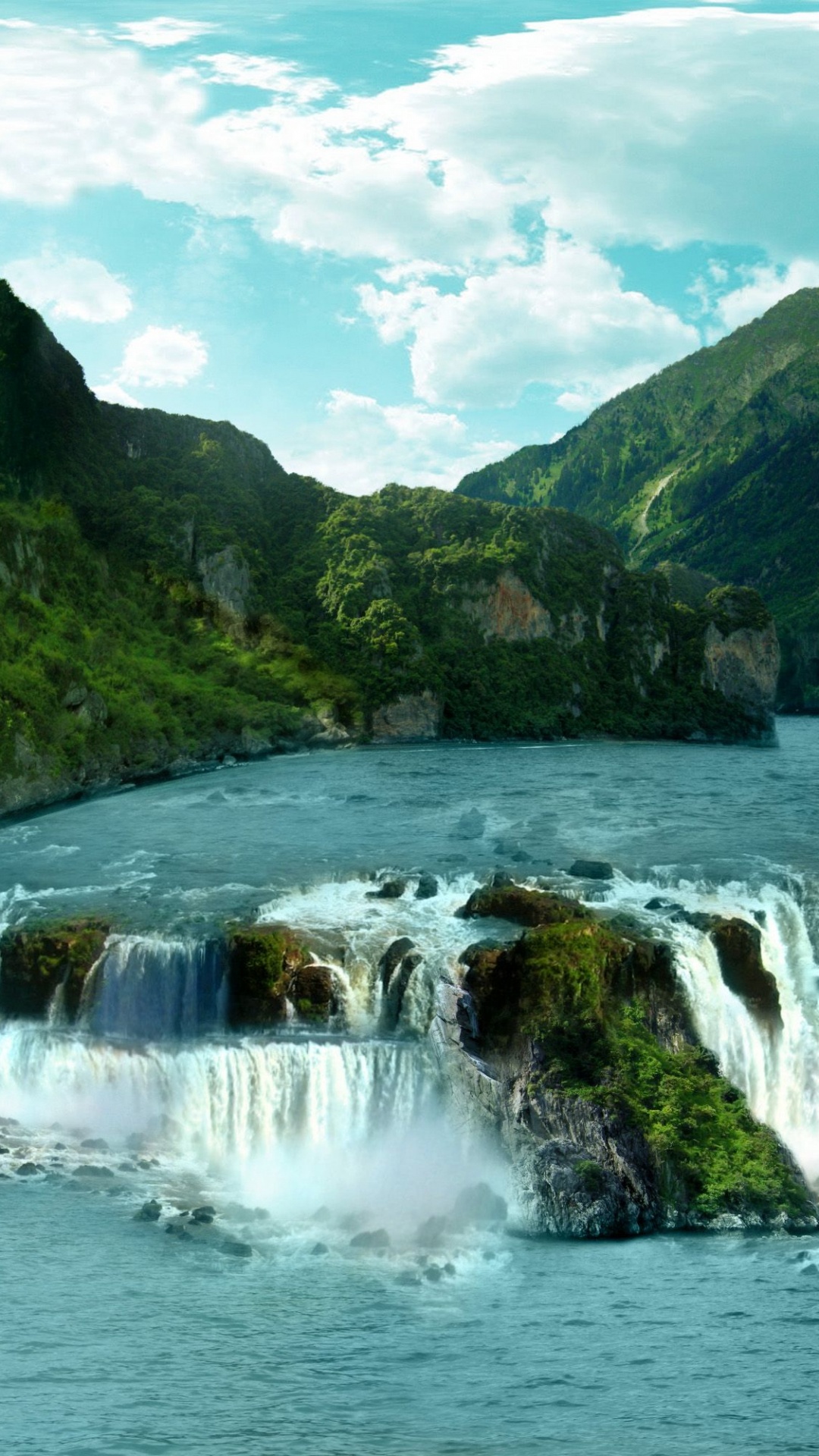 Обои Водопады Игуасу, Nohsngithiang Падает, водопад, Река Игуасу, гидроресурсы в разрешении 1080x1920