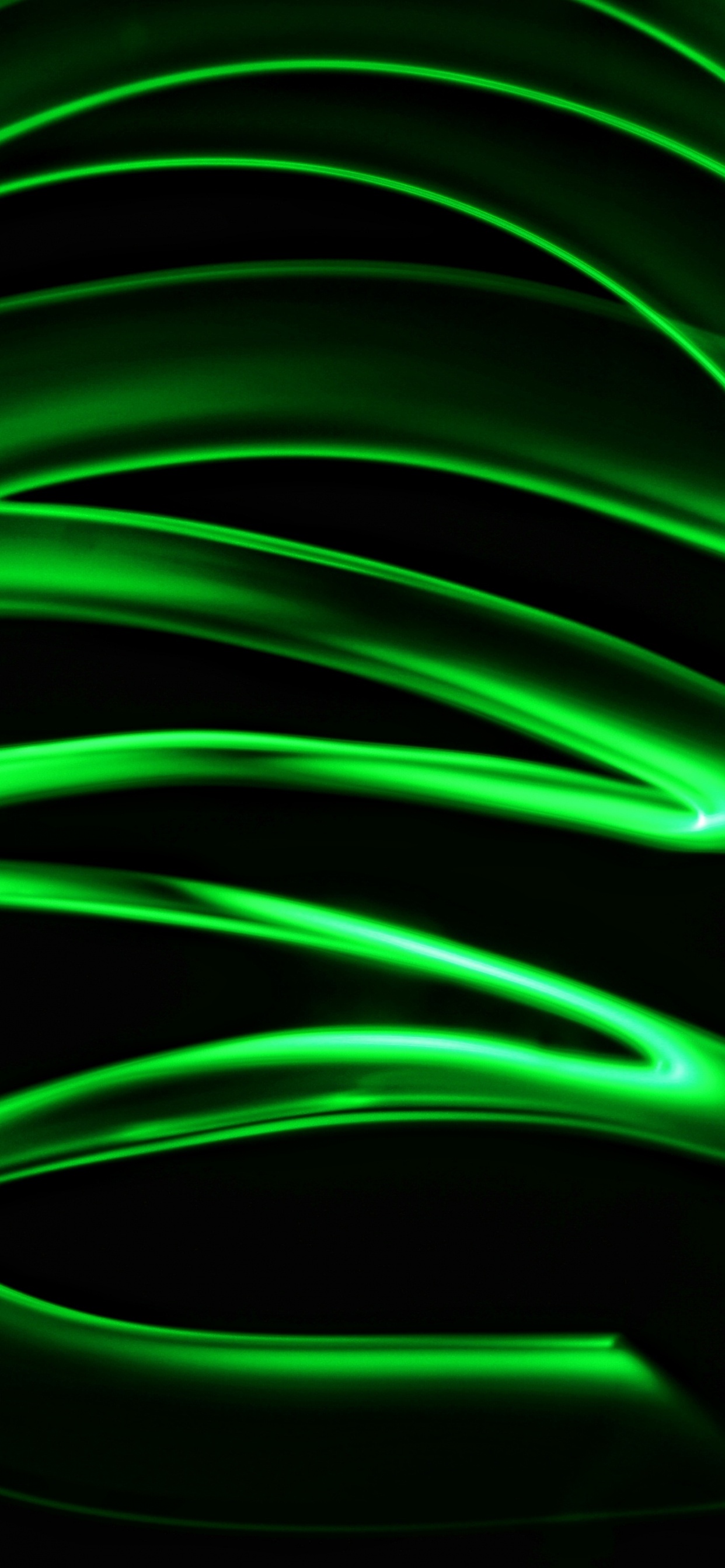 Обои живопись, зеленый, свет, неон, технологии в разрешении 1242x2688