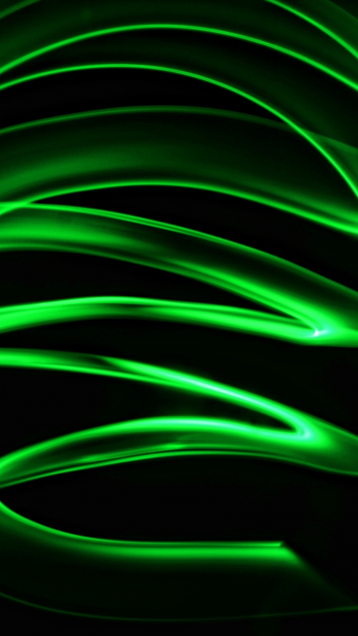 Обои живопись, зеленый, свет, неон, технологии в разрешении 720x1280