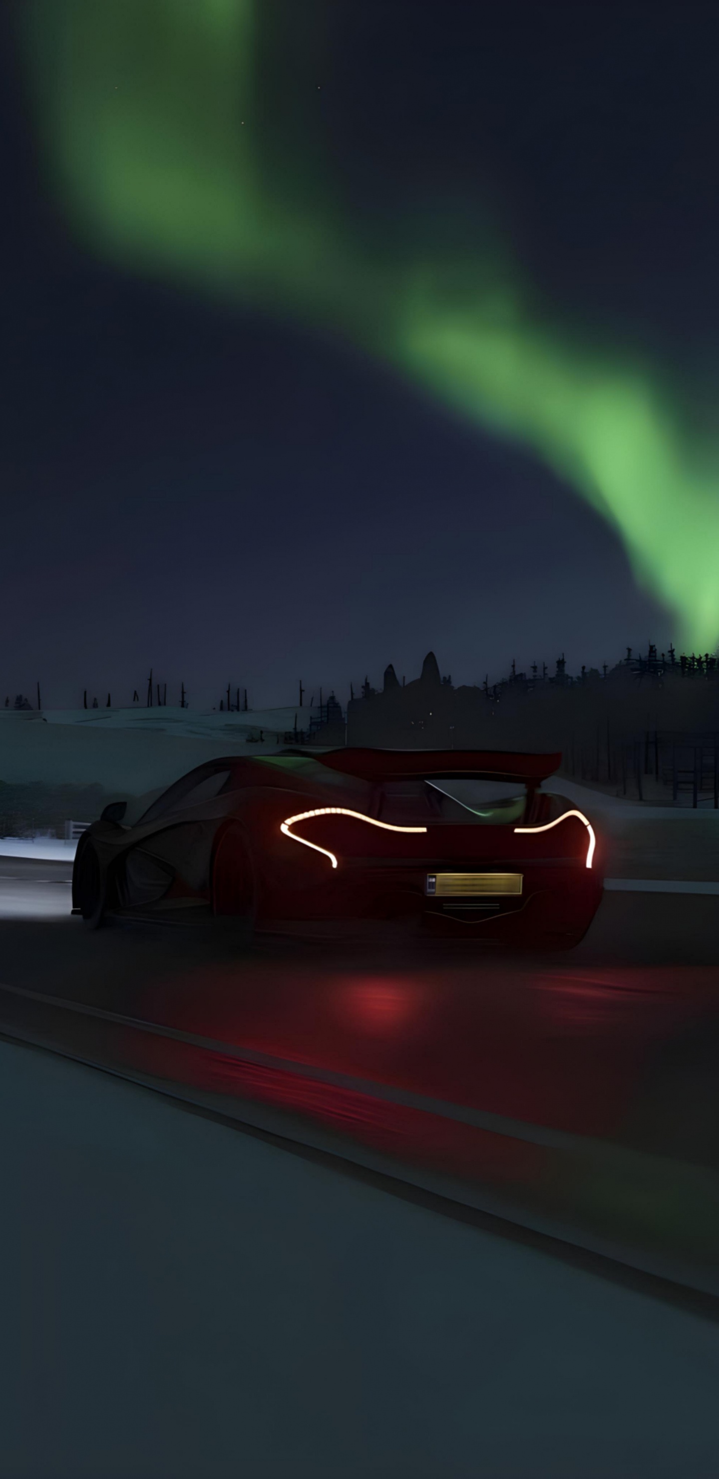 Обои Макларен северное сияние, спорткар, mclaren automotive, легковые автомобили, Макларен в разрешении 1440x2960