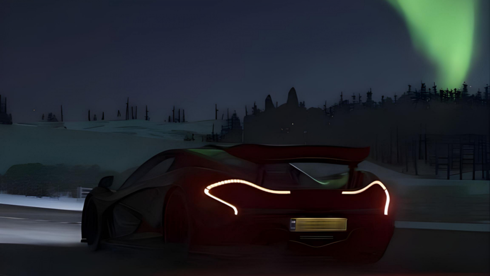 Обои Макларен северное сияние, спорткар, mclaren automotive, легковые автомобили, Макларен в разрешении 1920x1080