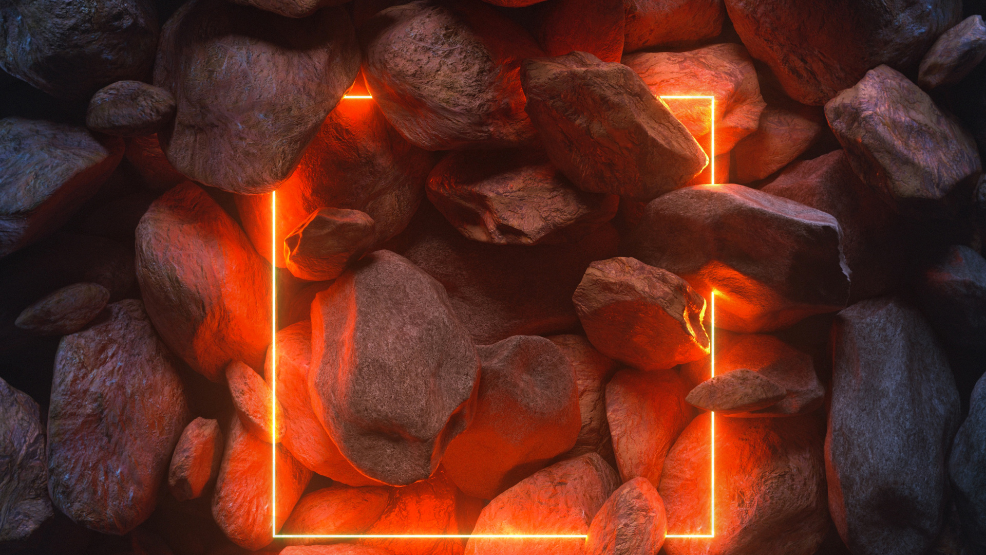 Обои ios, смартфон, яблоко, Апельсин, пламя в разрешении 1920x1080