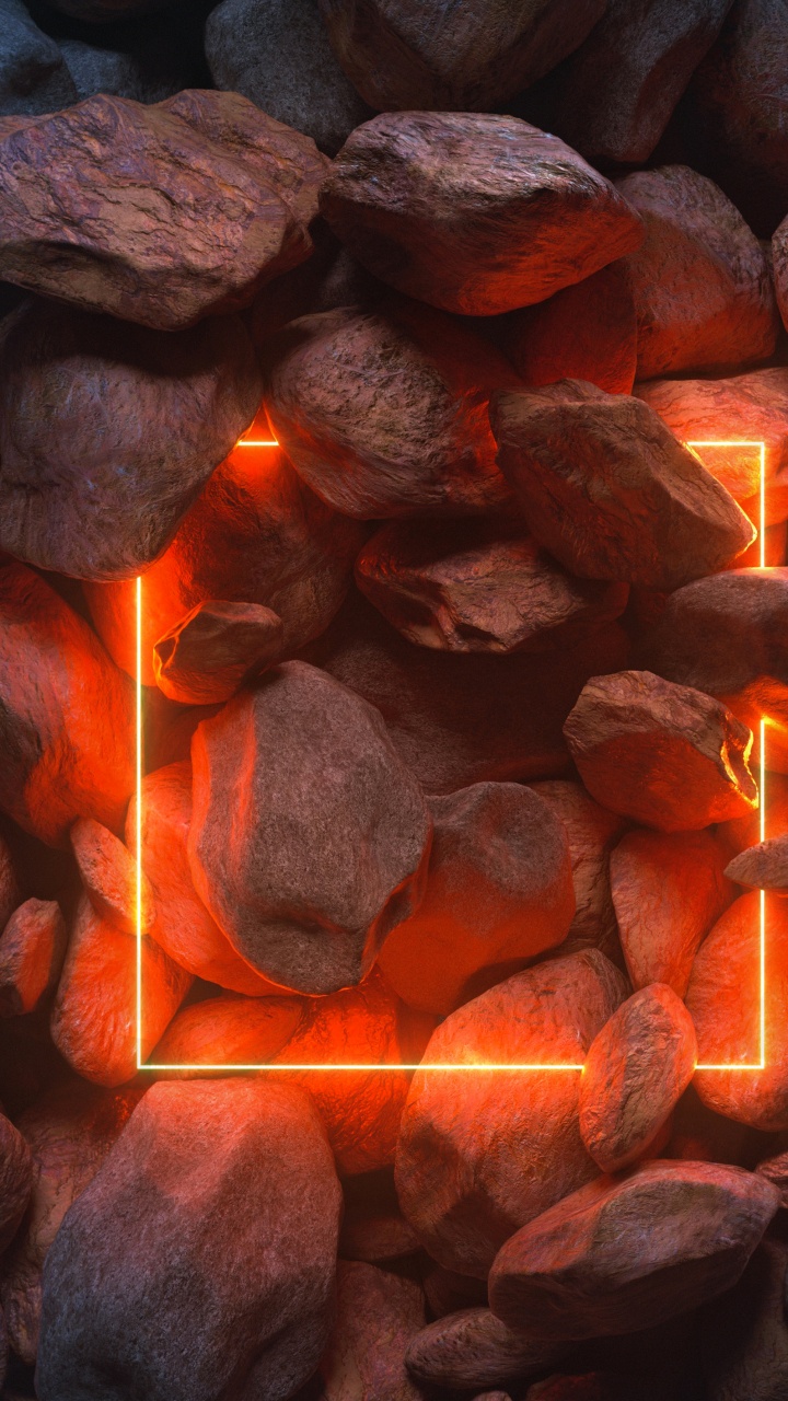 Обои ios, смартфон, яблоко, Апельсин, пламя в разрешении 720x1280