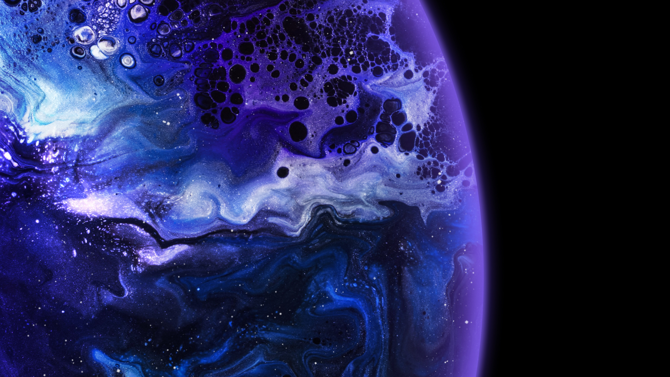 Обои мир, пурпур, астрономический объект, арт, жидкий в разрешении 2560x1440