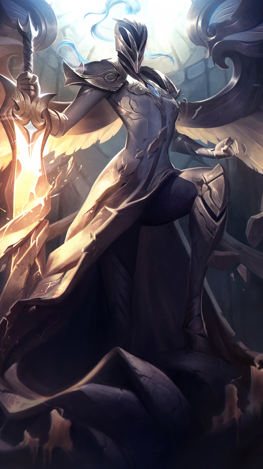 Обои Лига легенд, riot games, демон, иллюстрация, темнота на телефон  Android, 1080x1920 картинки и фото бесплатно