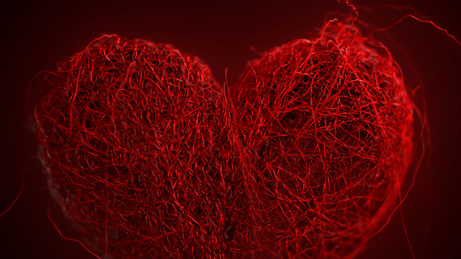 Обои День Святого Валентина, красный цвет, сердце, любовь, орган в разрешении 1920x1080