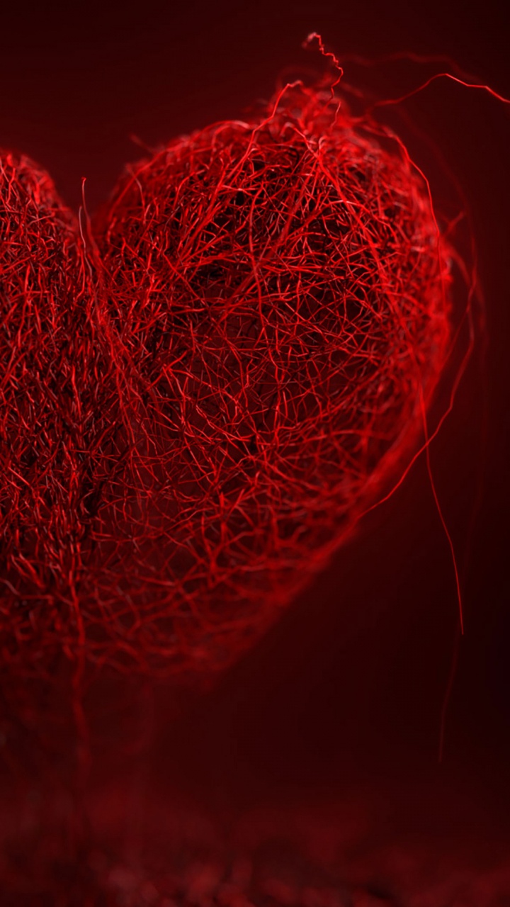 Обои День Святого Валентина, красный цвет, сердце, любовь, орган в разрешении 720x1280