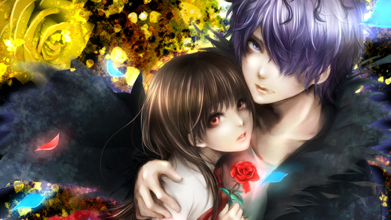 Обои роман, аниме, рисование, инори yuzuriha, любовь в разрешении 1280x720