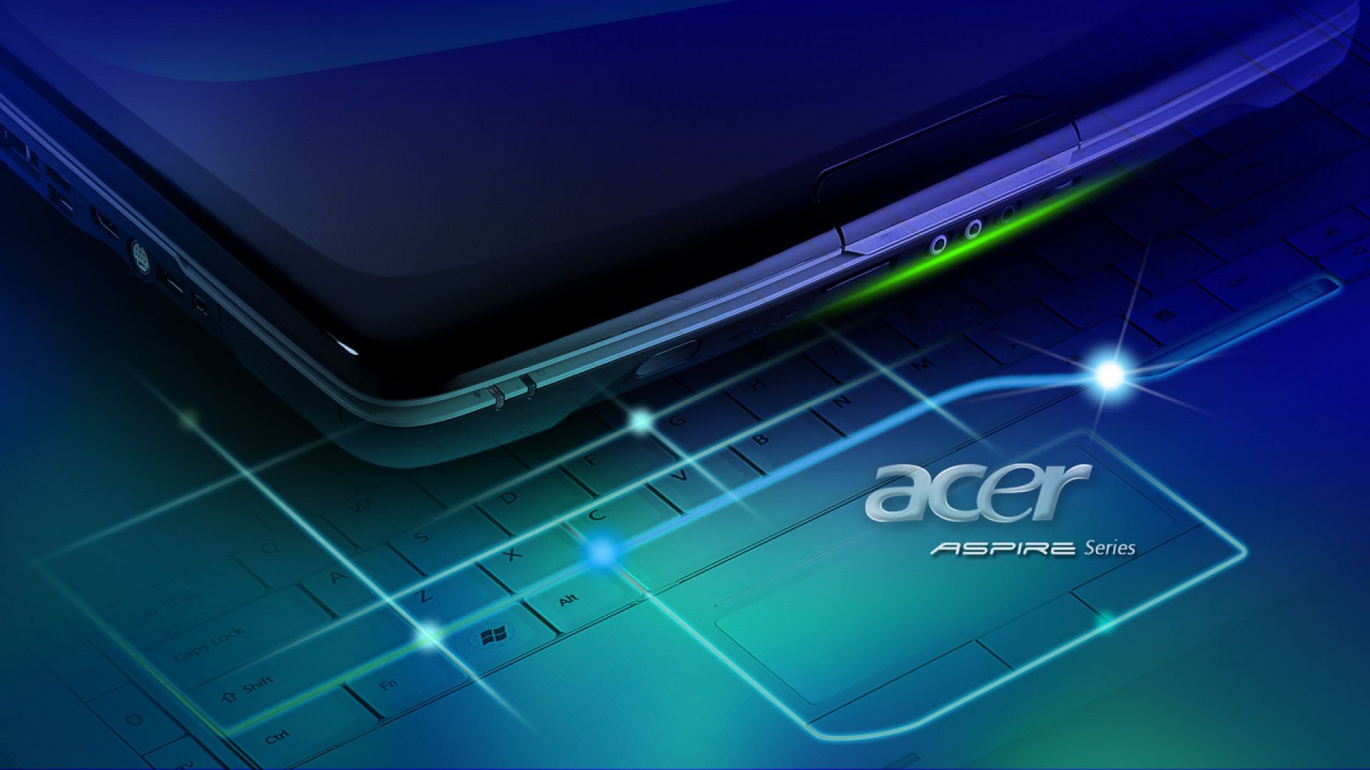 Обои компания Acer, синий, линия, технологии, гаджет в разрешении 1920x1080