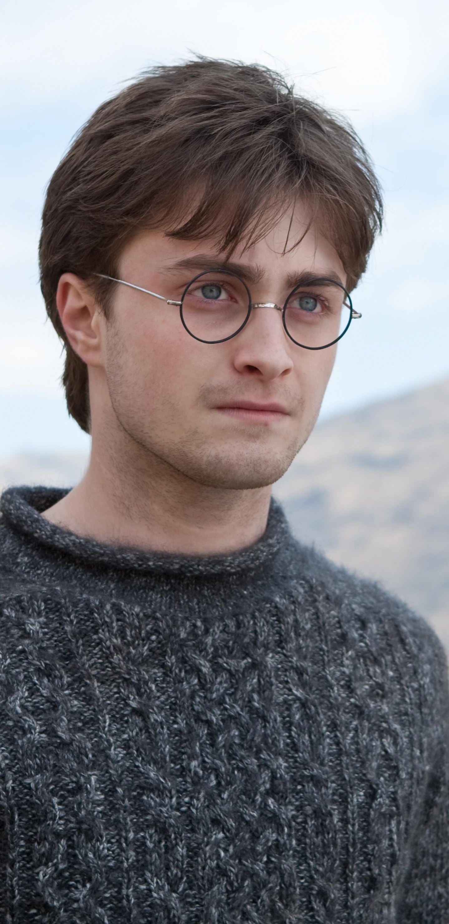 Обои Дэниел Редклифф, Гарри Поттер, волосы, очки, подбородок в разрешении 1440x2960