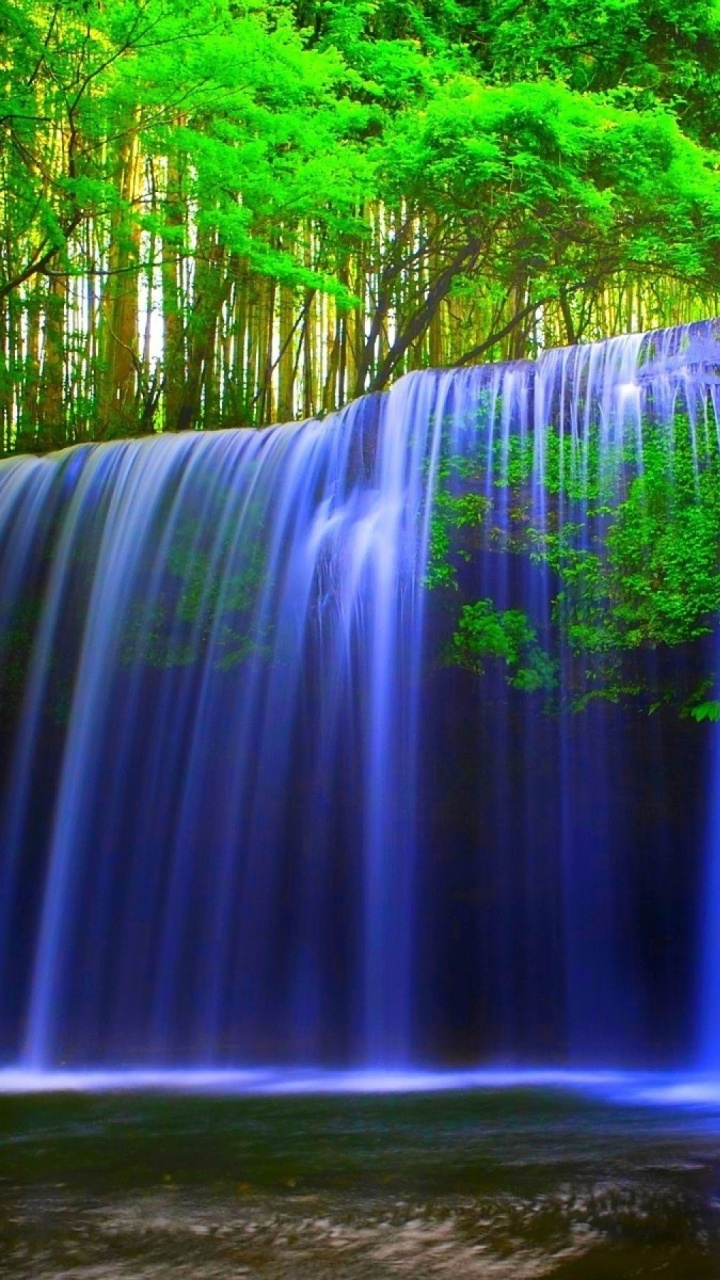 Обои водопад, водоем, природа, гидроресурсы, вода в разрешении 720x1280