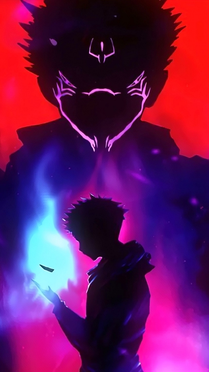 Обои Юдзи Итадори, джиу-джитсу кайсен, рёмен его ноги, сатору годзё, Мегуми Фушигуро в разрешении 720x1280