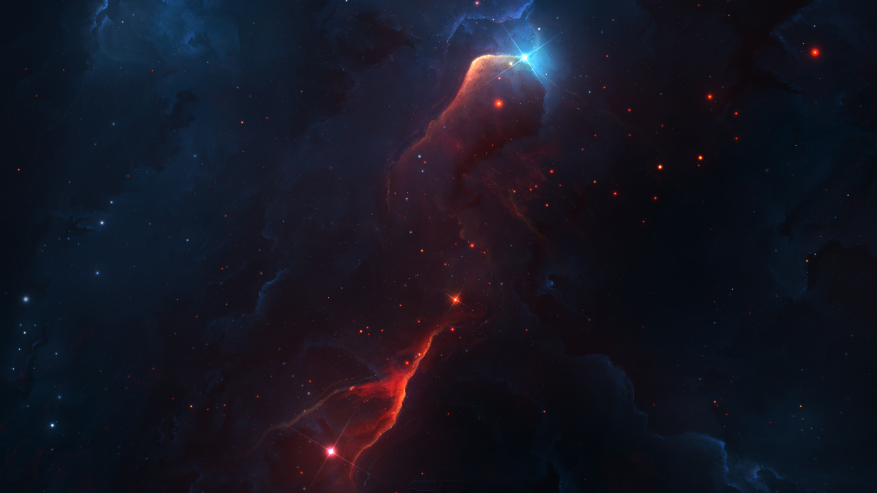 Обои темные измерения, космос, туманность, астрономический объект, темнота в разрешении 1280x720