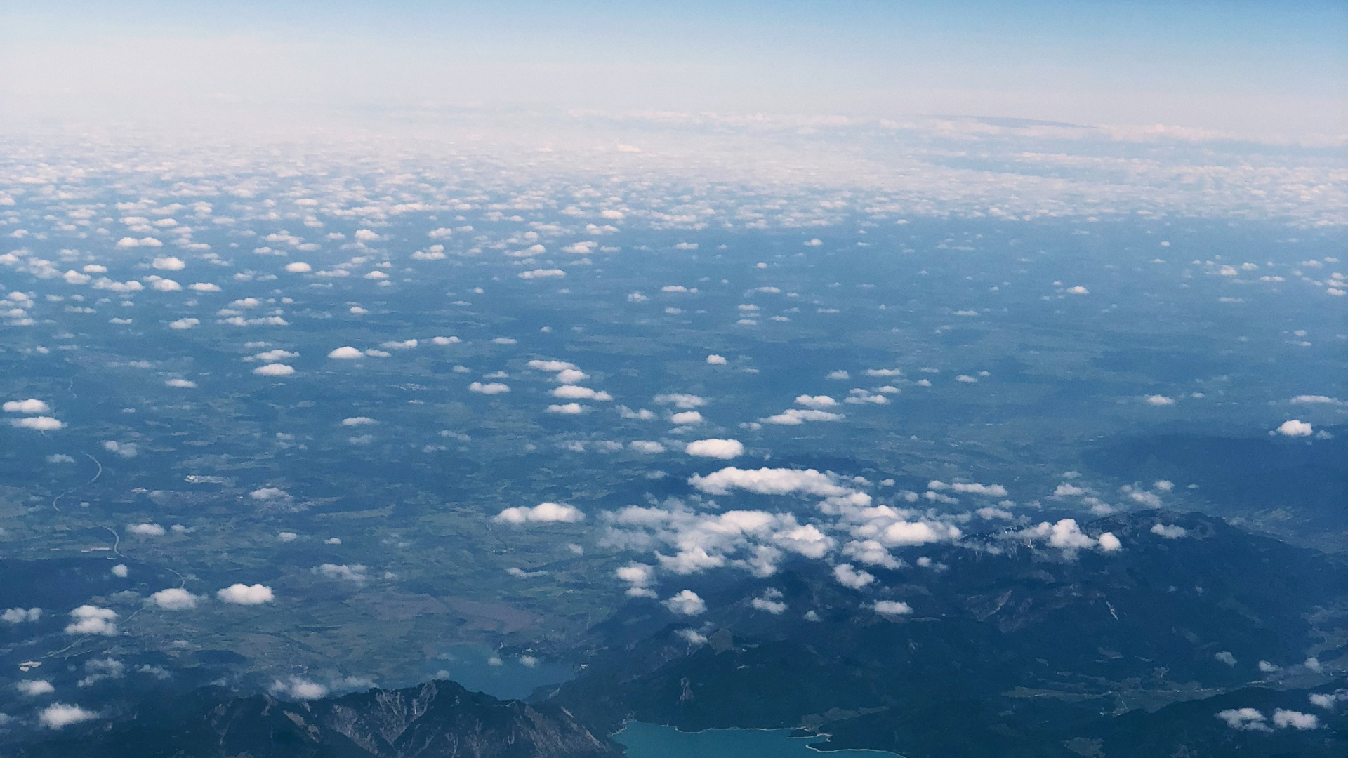 Обои воздушное путешествие, самолет, земля, с высоты птичьего полета, авиация в разрешении 1920x1080