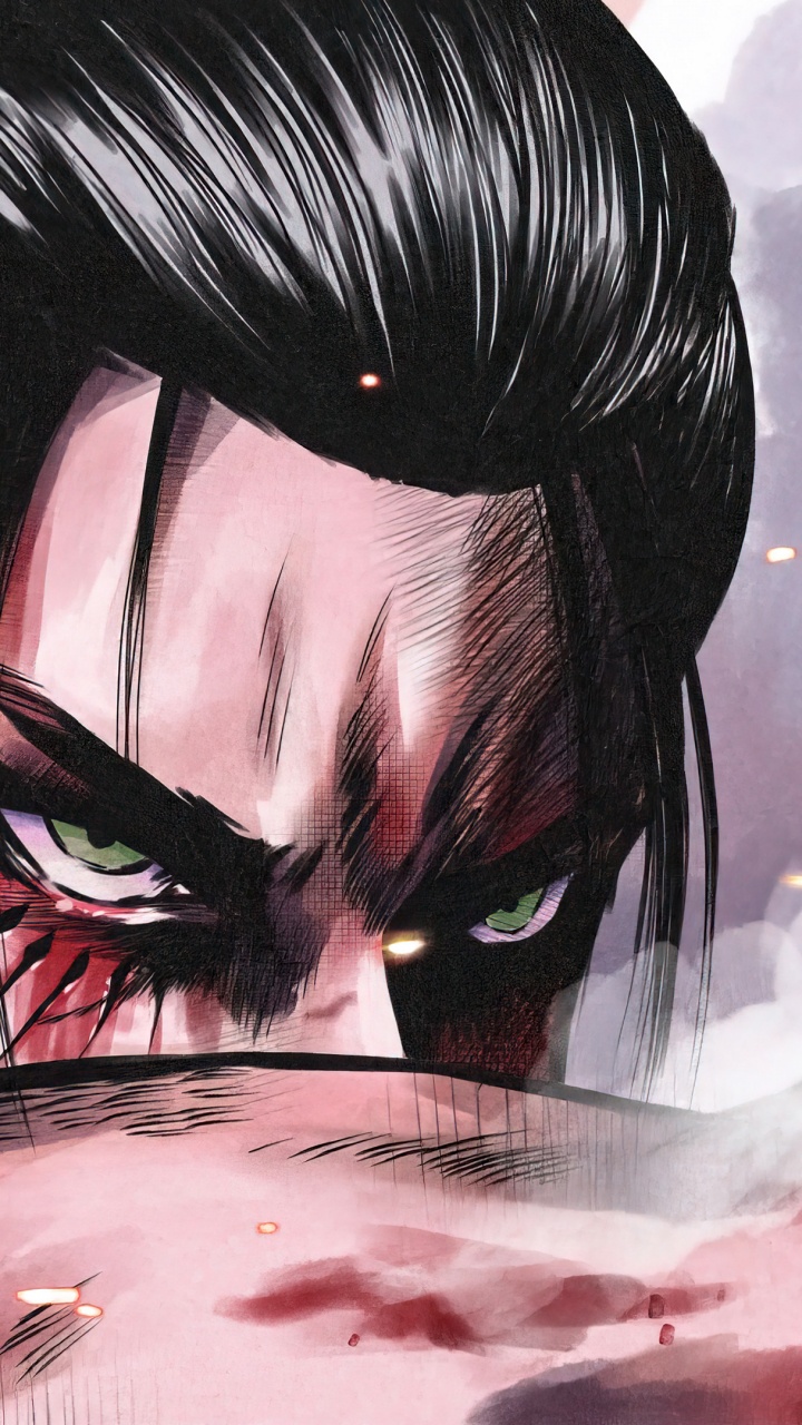 Обои эрен йегер, Микаса Акерман, нападение на титан, Хистория Рейсс, постер в разрешении 720x1280