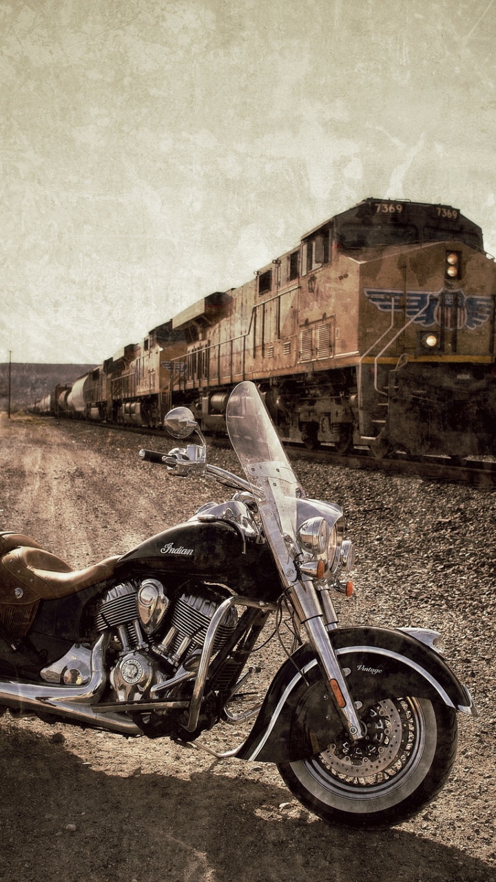 Обои мотоцикл, колесо, авто, пейзаж, автомобиль в разрешении 720x1280