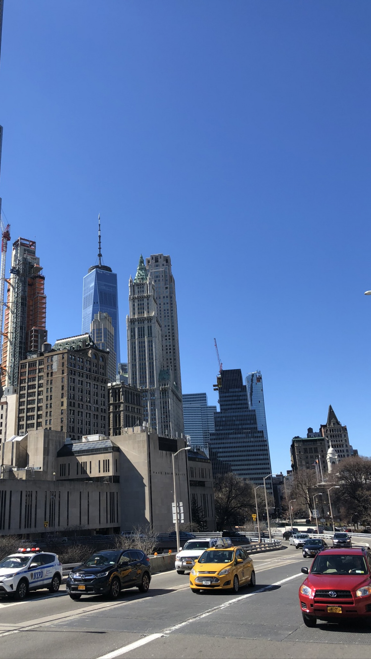 Обои Нью-Йорк, башня, город, метрополия, городской район в разрешении 750x1334