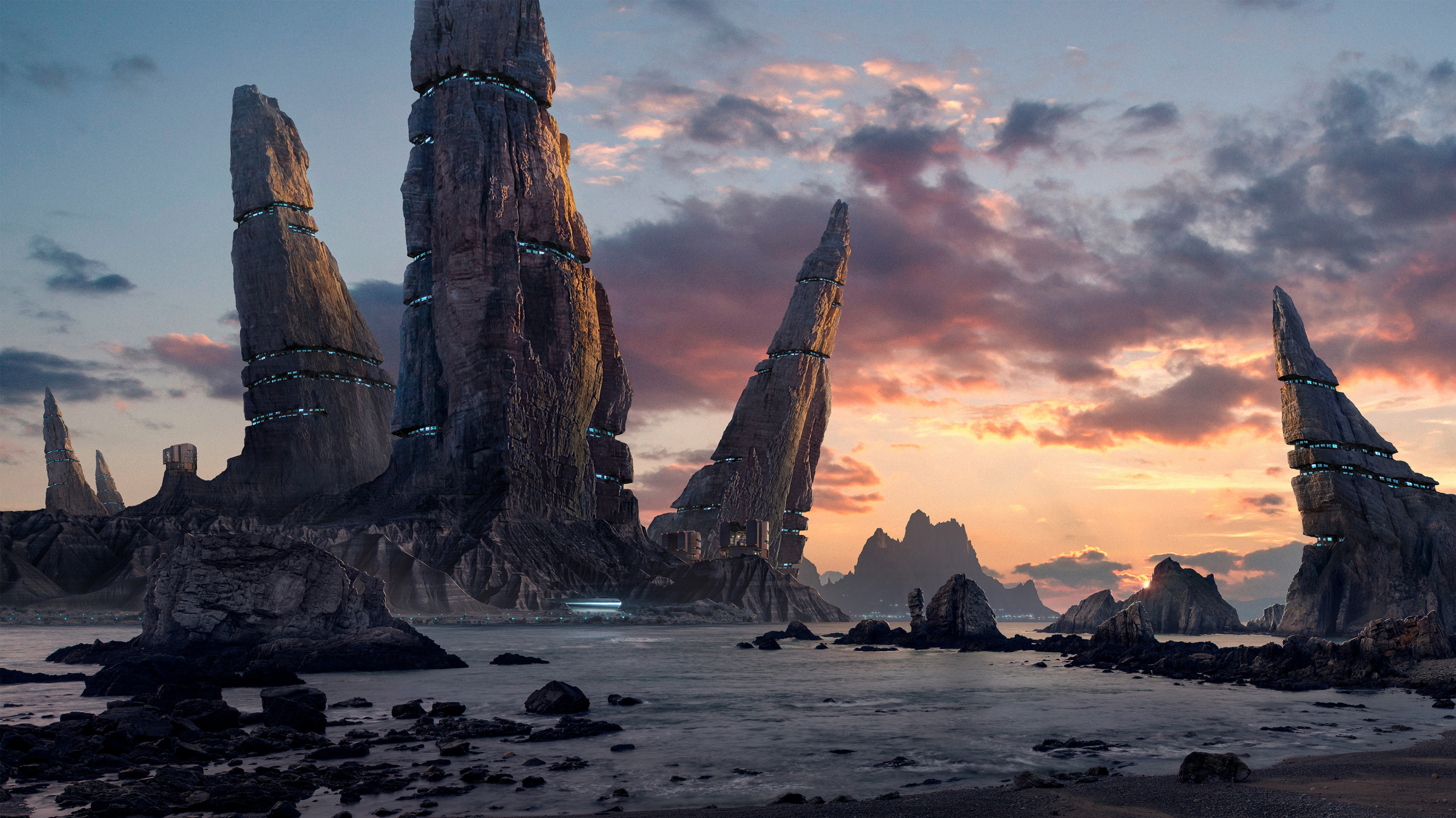 Обои небо, менгир, станция менгир, формирование, мир в разрешении 2560x1440