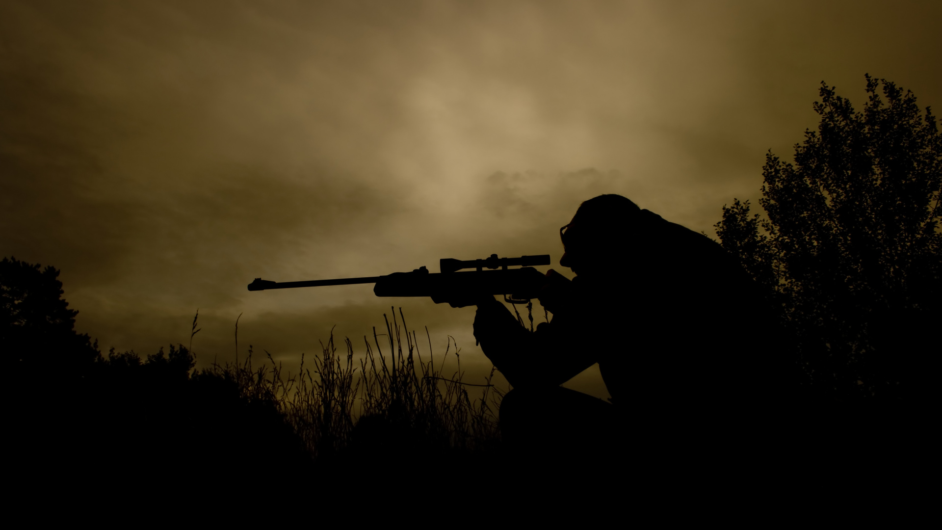 Обои стрельба, огнестрельное ранение, отдых, дробовик, небо в разрешении 1920x1080