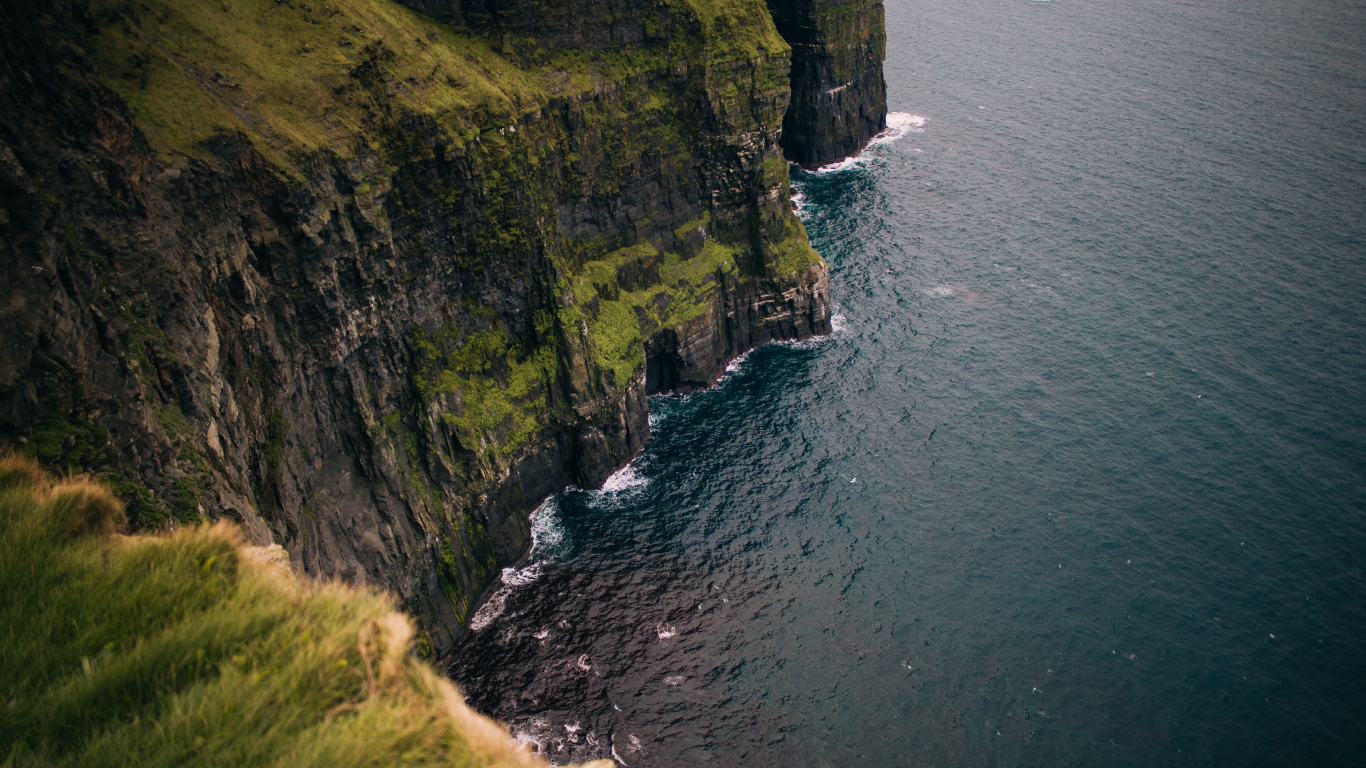 Обои побережье, утесы мохер, дулин, лисдунварна, вода в разрешении 1366x768