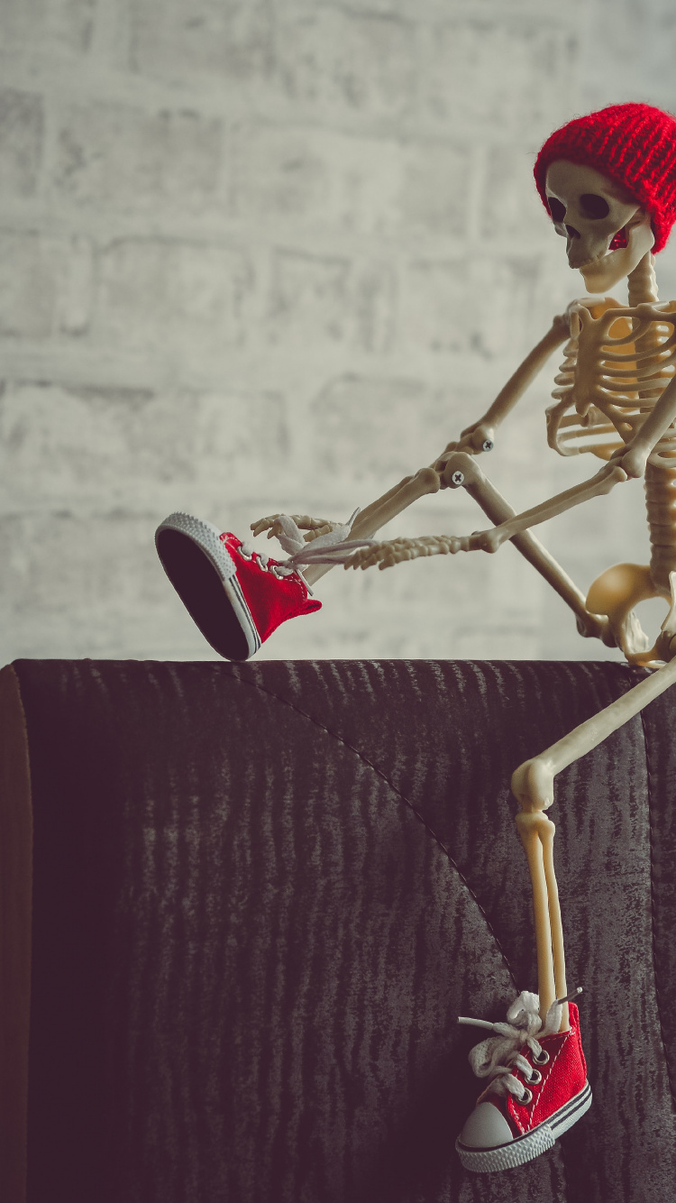 Обои скелет, скелетные подписи для инстаграма, анатомия, сустав, древесина в разрешении 750x1334