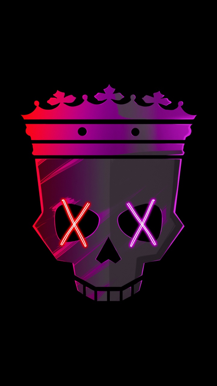 Обои Skull With Crown Minimal в разрешении 720x1280