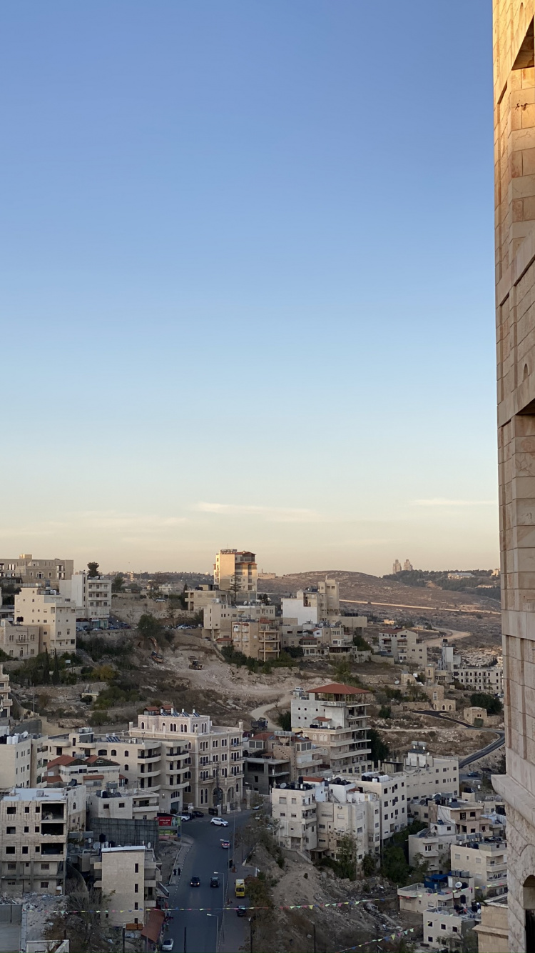 Обои водоем, зима, ночь, природа, башня в разрешении 750x1334