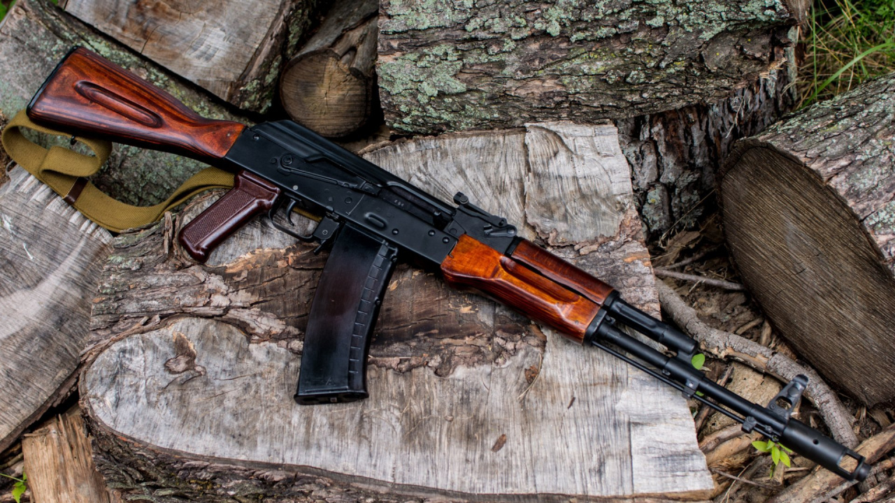 Обои ак-74, огнестрельное оружие, орудие, винтовка, триггер в разрешении 1280x720