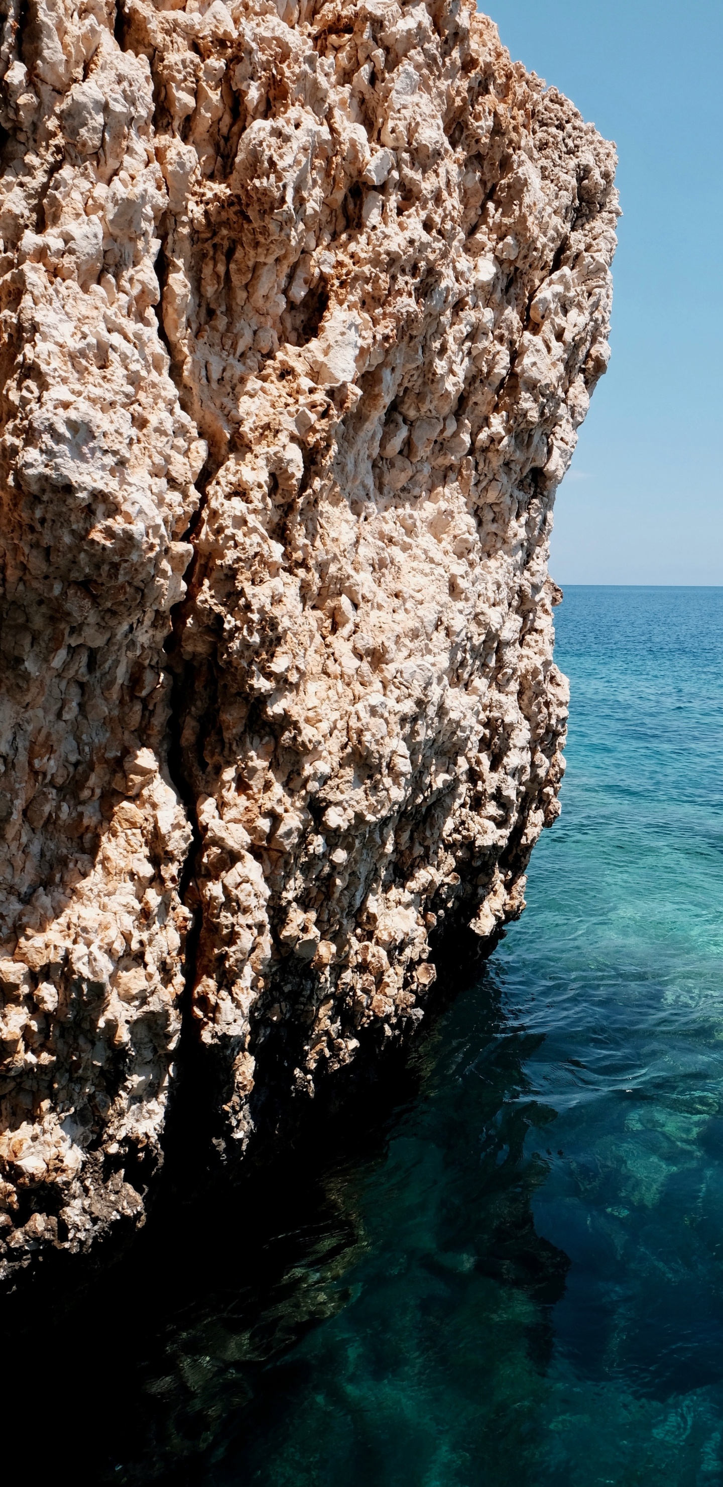 Обои прибрежные и океанические рельефы, сотовый телефон, формирование, лазурный, плащ в разрешении 1440x2960