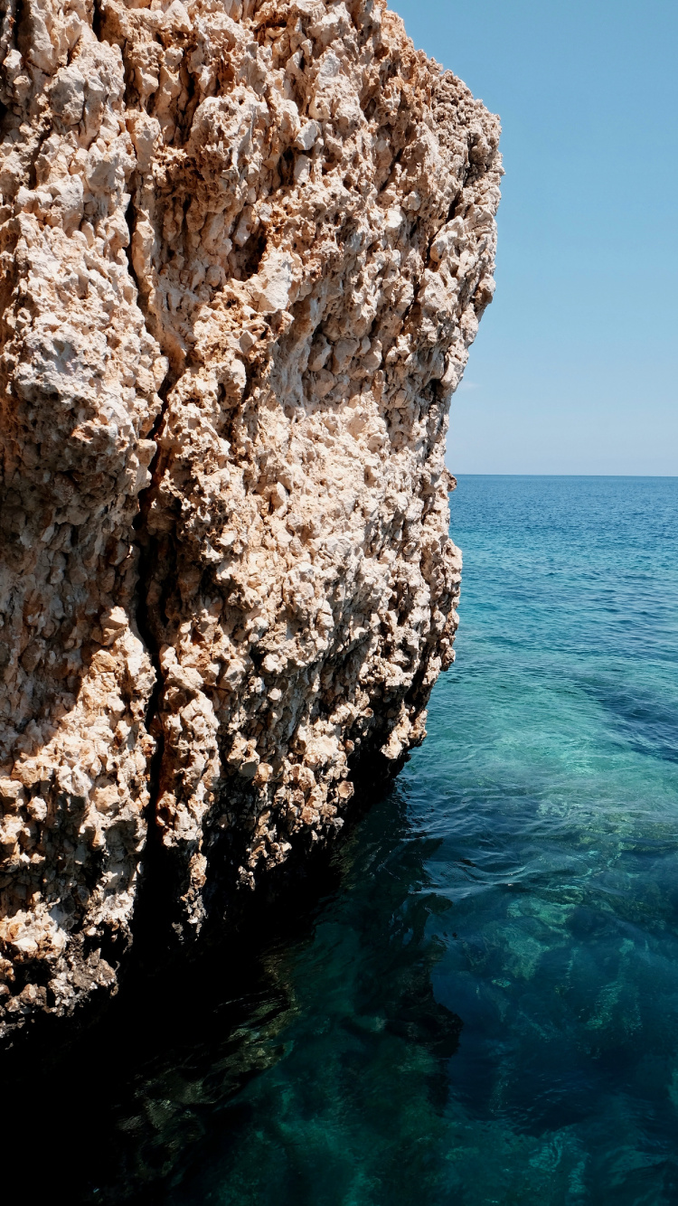 Обои прибрежные и океанические рельефы, сотовый телефон, формирование, лазурный, плащ в разрешении 750x1334