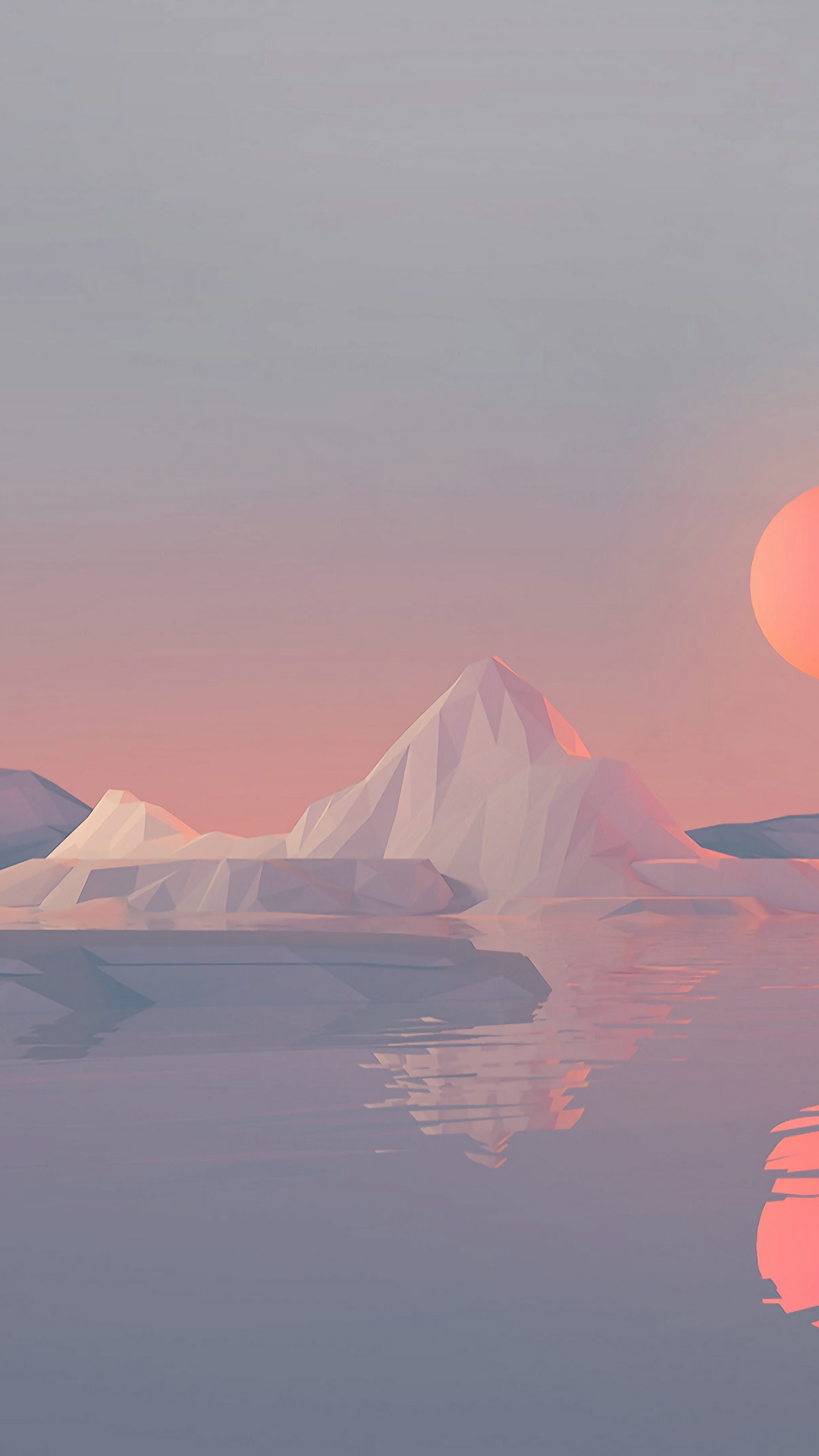 Обои Низкий поли, планшет, вода, атмосфера, экорегион в разрешении 1080x1920