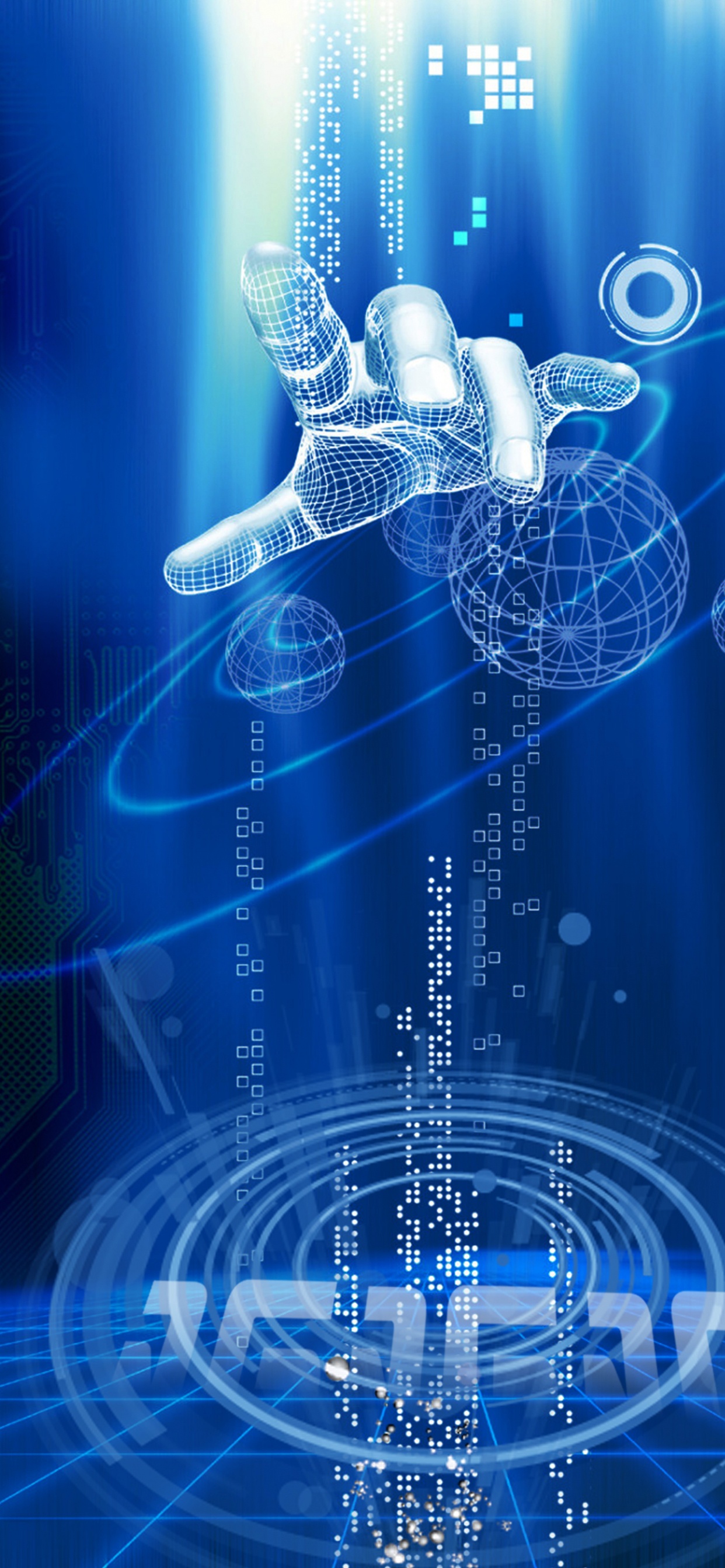 Обои технологии, синий, электрик, энергия, телекоммуникационная техника в разрешении 1242x2688