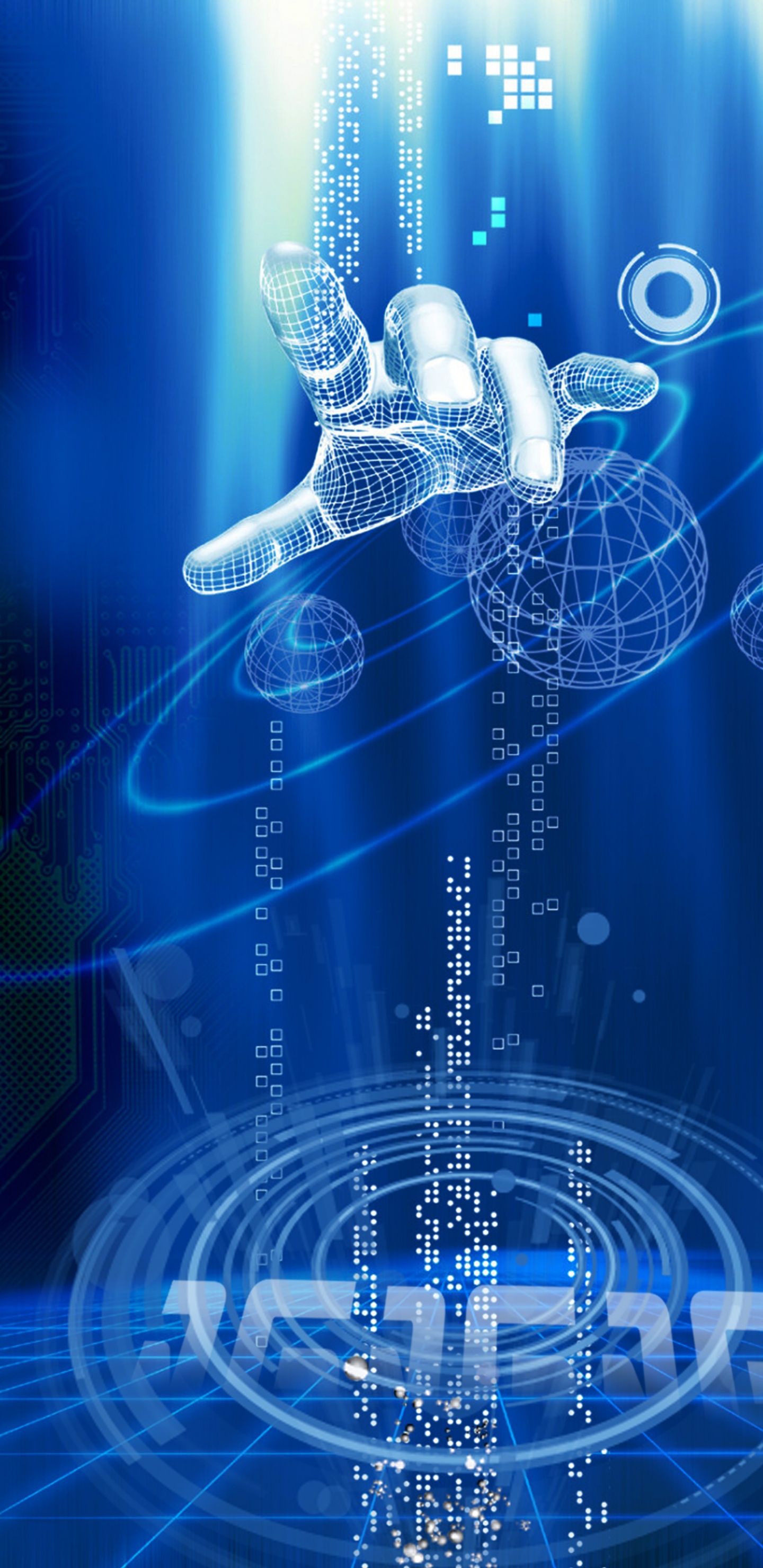 Обои технологии, синий, электрик, энергия, телекоммуникационная техника в разрешении 1440x2960