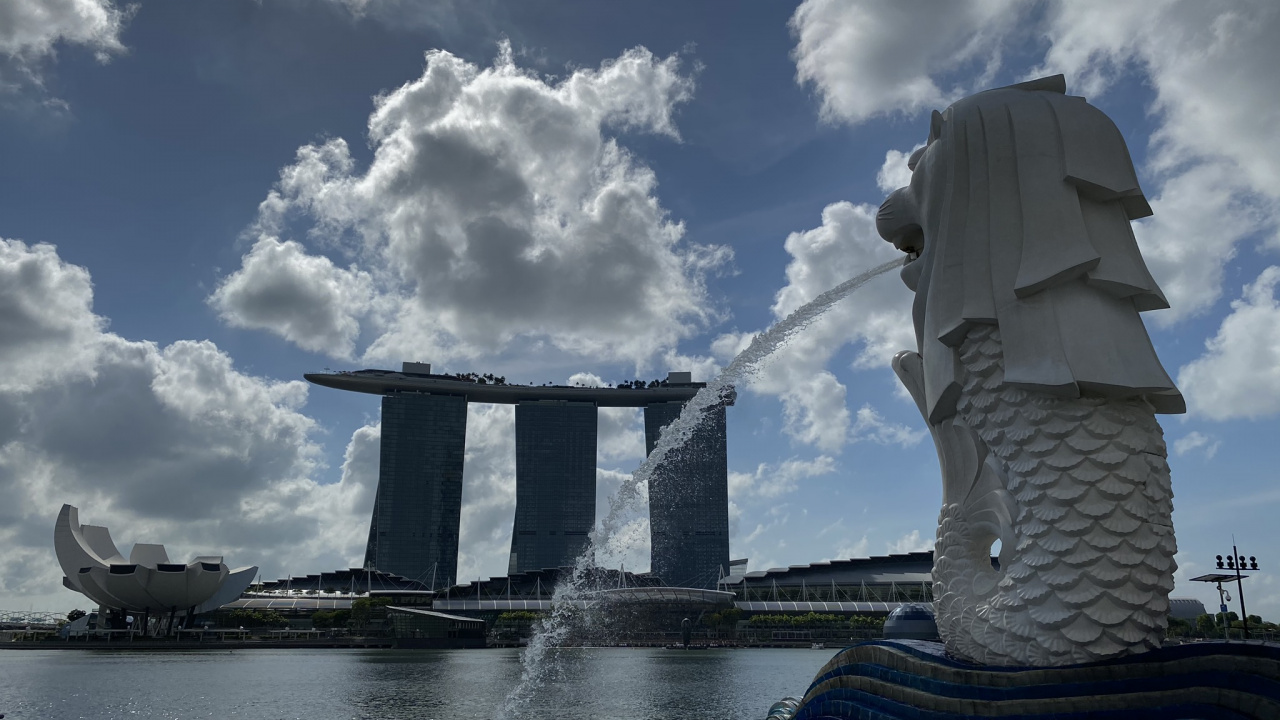Обои Сингапур, Марина Бэй Сэндс, вода, Марина Бэй Сэндс Сингапур, достопримечательность в разрешении 1280x720